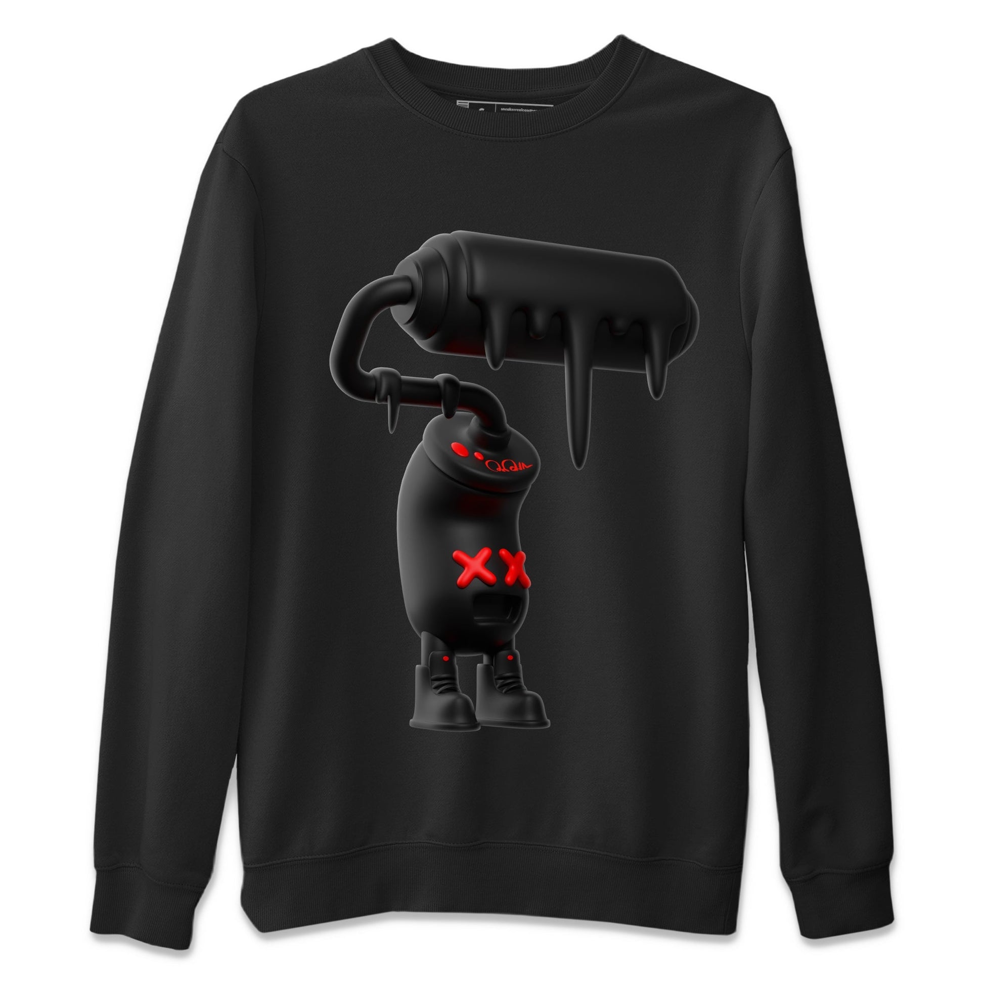 Yeezy 350 Bred shirt to match jordans 3D Paint Roller Streetwear Sneaker Shirt Adidas Yeezy Boost V2 350 Bred Drip Gear Zone Sneaker Matching Clothing Unisex Black 2 T-Shirt