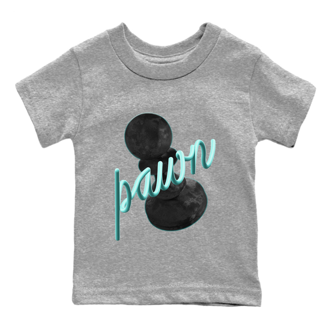Air Force 1 Tiffany Shirt To Match Jordans 3D Pawn Sneaker Tees Nike Tiffany AF1Drip Gear Zone Sneaker Matching Clothing Kids Shirts Heather Grey 2