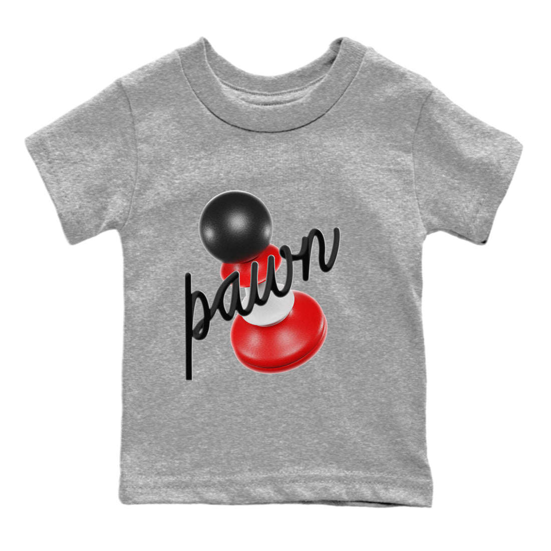 Air Jordan 1 Spider Man Sneaker Match Tees 3D Pawn Sneaker Release Tees AJ1 Spider Man Sneaker Release Tees Kids Shirts Heather Grey 2