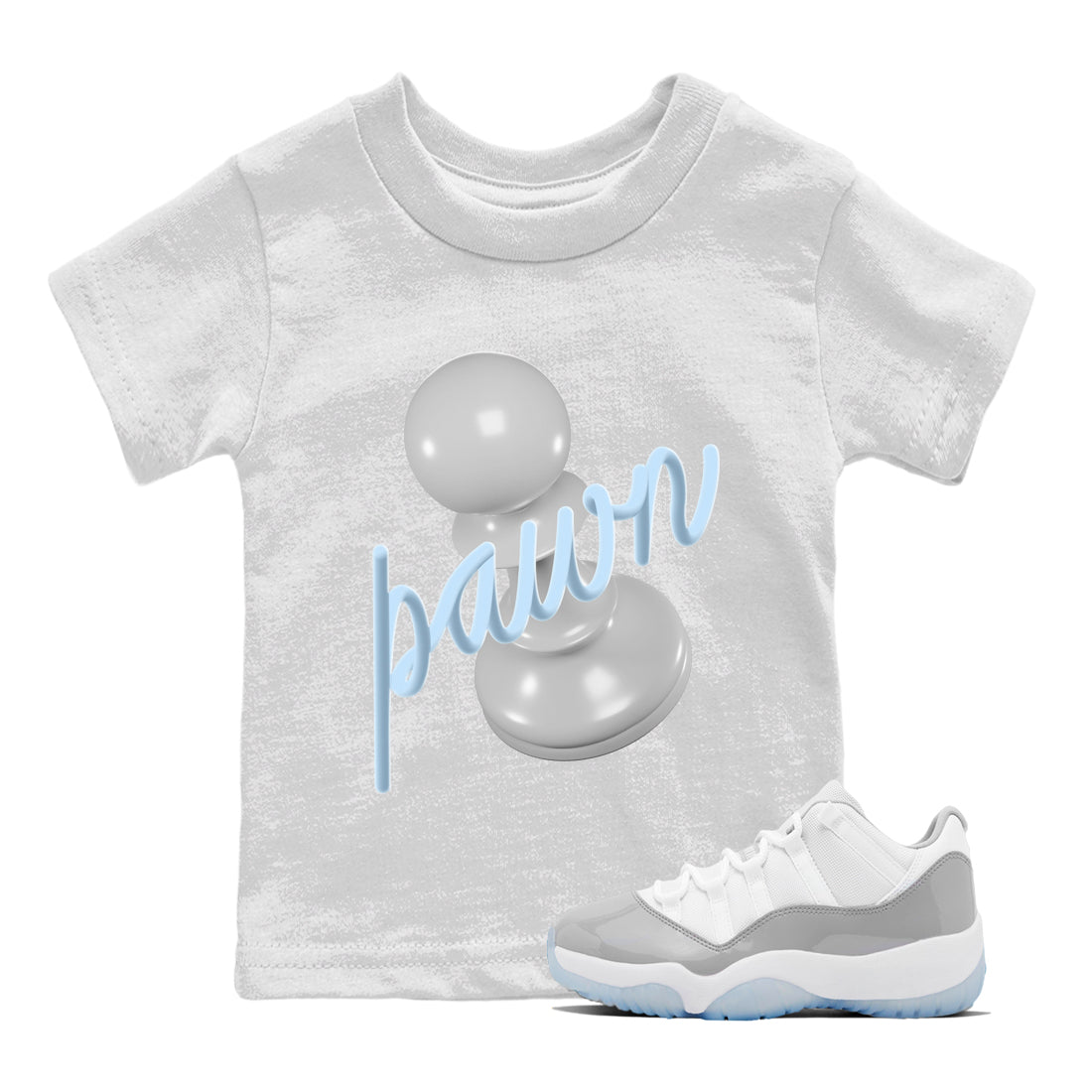 Air Jordan 11 White Cement Sneaker Match Tees 3D Pawn Streetwear Sneaker Shirt Air Jordan 11 Cement Grey Sneaker Release Tees Kids Shirts White 1