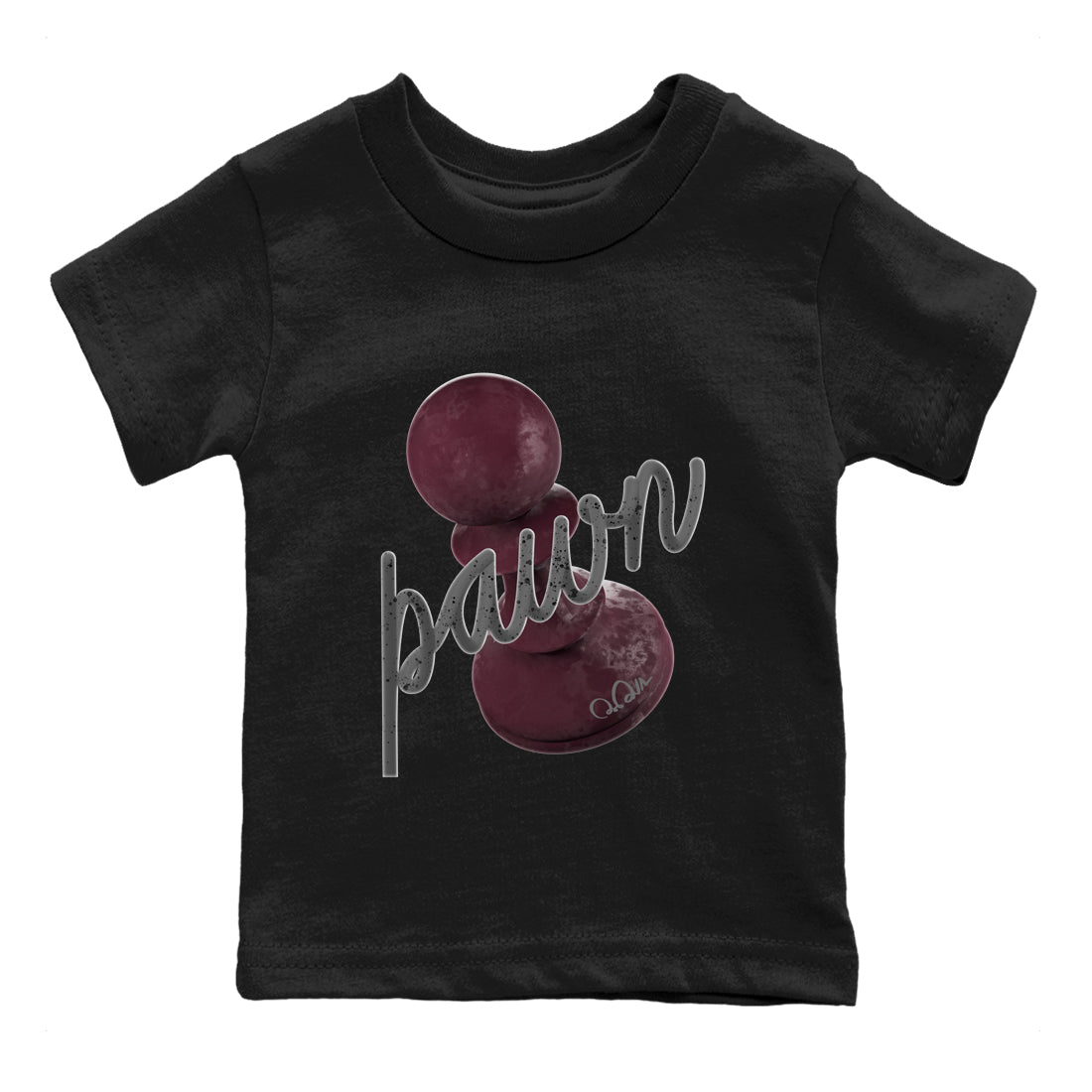 Air Jordan 5 Burgundy Sneaker Match Tees 3D Pawn Streetwear Sneaker Shirt AJ5 Burgundy Sneaker Release Tees Kids Shirts Black 2