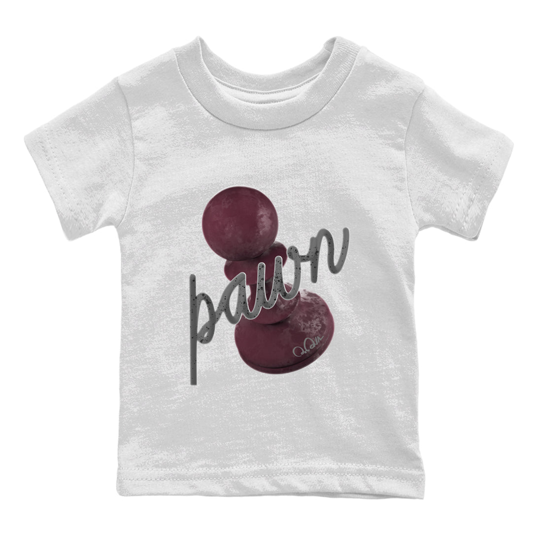 Air Jordan 5 Burgundy Sneaker Match Tees 3D Pawn Streetwear Sneaker Shirt AJ5 Burgundy Sneaker Release Tees Kids Shirts White 2