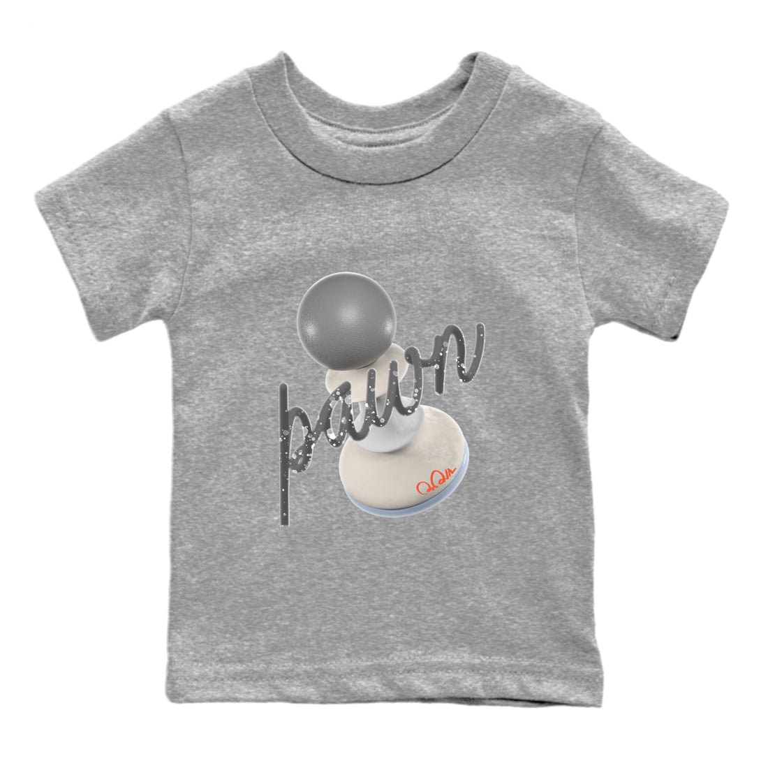 Air Jordan 5 Craft Sneaker Match Tees 3D Pawn Streetwear Sneaker Shirt AJ5 SE Craft Sneaker Release Tees Kids Shirts Heather Grey 2