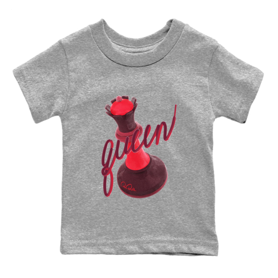 Air Force 1 Layers of Love shirt to match jordans 3D Queen sneaker tees af1 Layers of Love Drip Gear Zone baby toddler Heather Grey 2 cotton Shirt