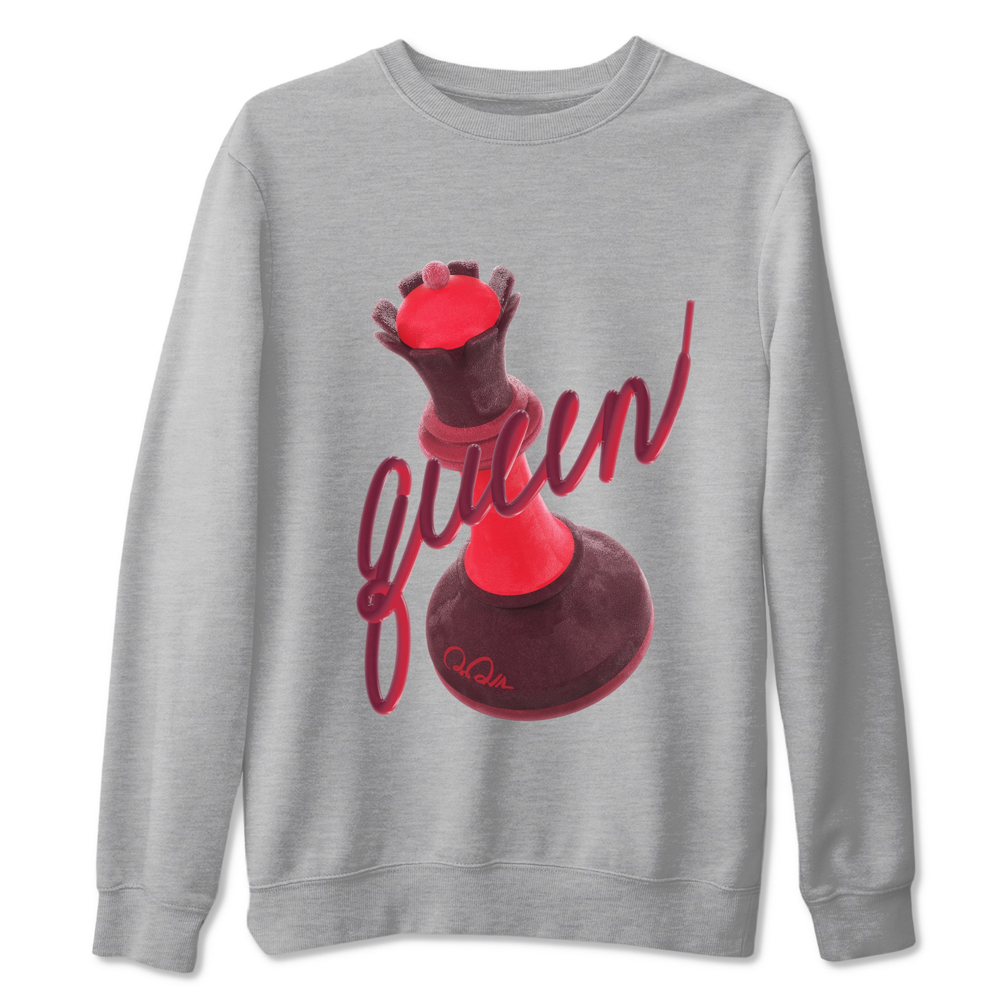 Air Force 1 Layers of Love shirt to match jordans 3D Queen sneaker tees af1 Layers of Love Drip Gear Zone unisex cotton Heather Grey 2 crew neck shirt