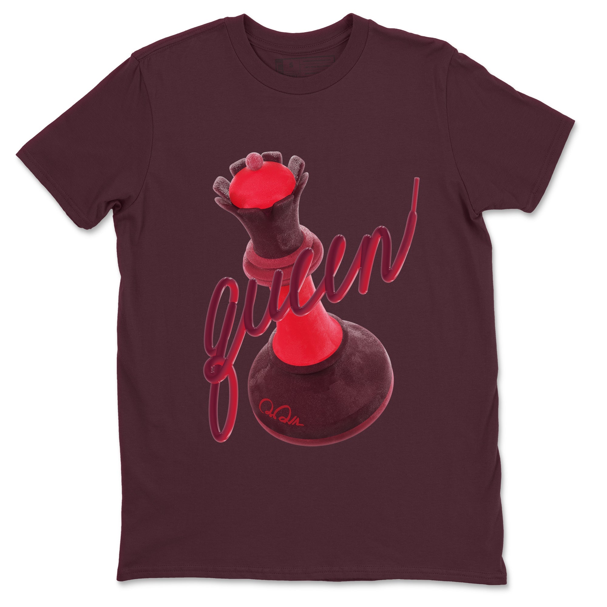 Air Force 1 Layers of Love shirt to match jordans 3D Queen sneaker tees af1 Layers of Love Drip Gear Zone unisex cotton Maroon 2 crew neck shirt