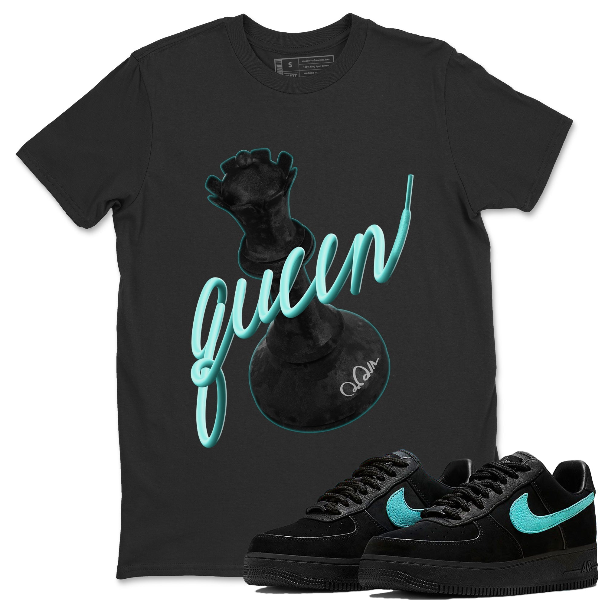 Air Force 1 Tiffany Shirt To Match Jordans 3D Queen Sneaker Tees Nike Tiffany AF1Drip Gear Zone Sneaker Matching Clothing Unisex Shirts Black 1