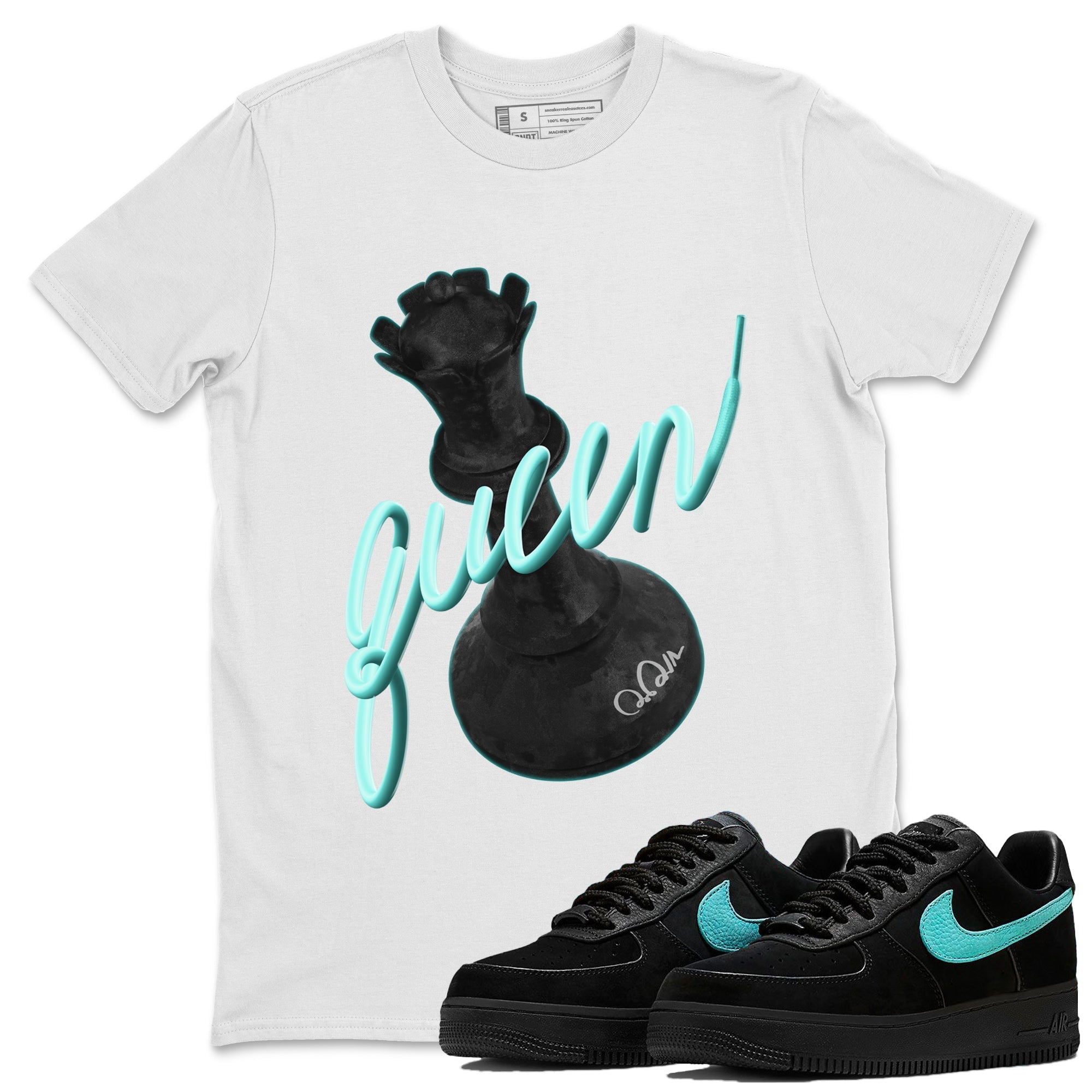 Air Force 1 Tiffany Shirt To Match Jordans 3D Queen Sneaker Tees Nike Tiffany AF1Drip Gear Zone Sneaker Matching Clothing Unisex Shirts White 1