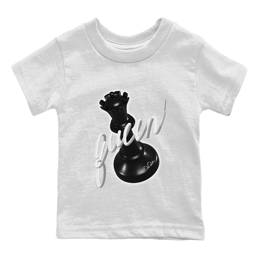 Jordan 1 Black White Sneaker Match Tees 3D Queen Sneaker Tees Jordan 1 Black White Jordan to match sneaker T-Shirt Kids Shirts