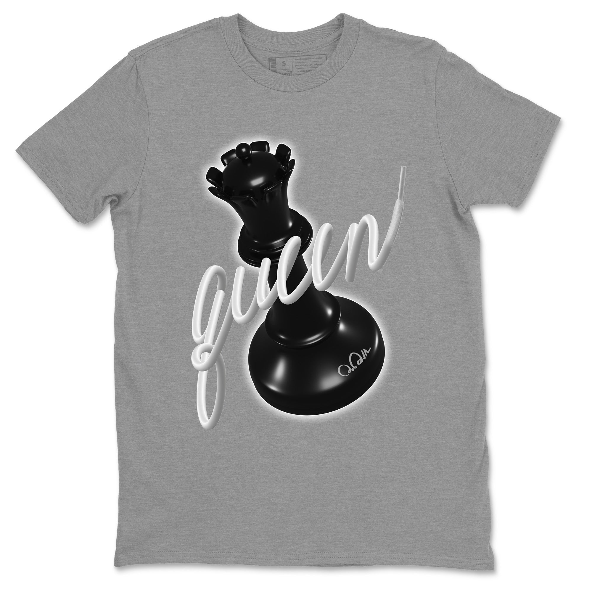 Jordan 1 Black White Sneaker Match Tees 3D Queen Sneaker Tees Jordan 1 Black White Jordan to match sneaker T-Shirt Crew Neck Shirts
