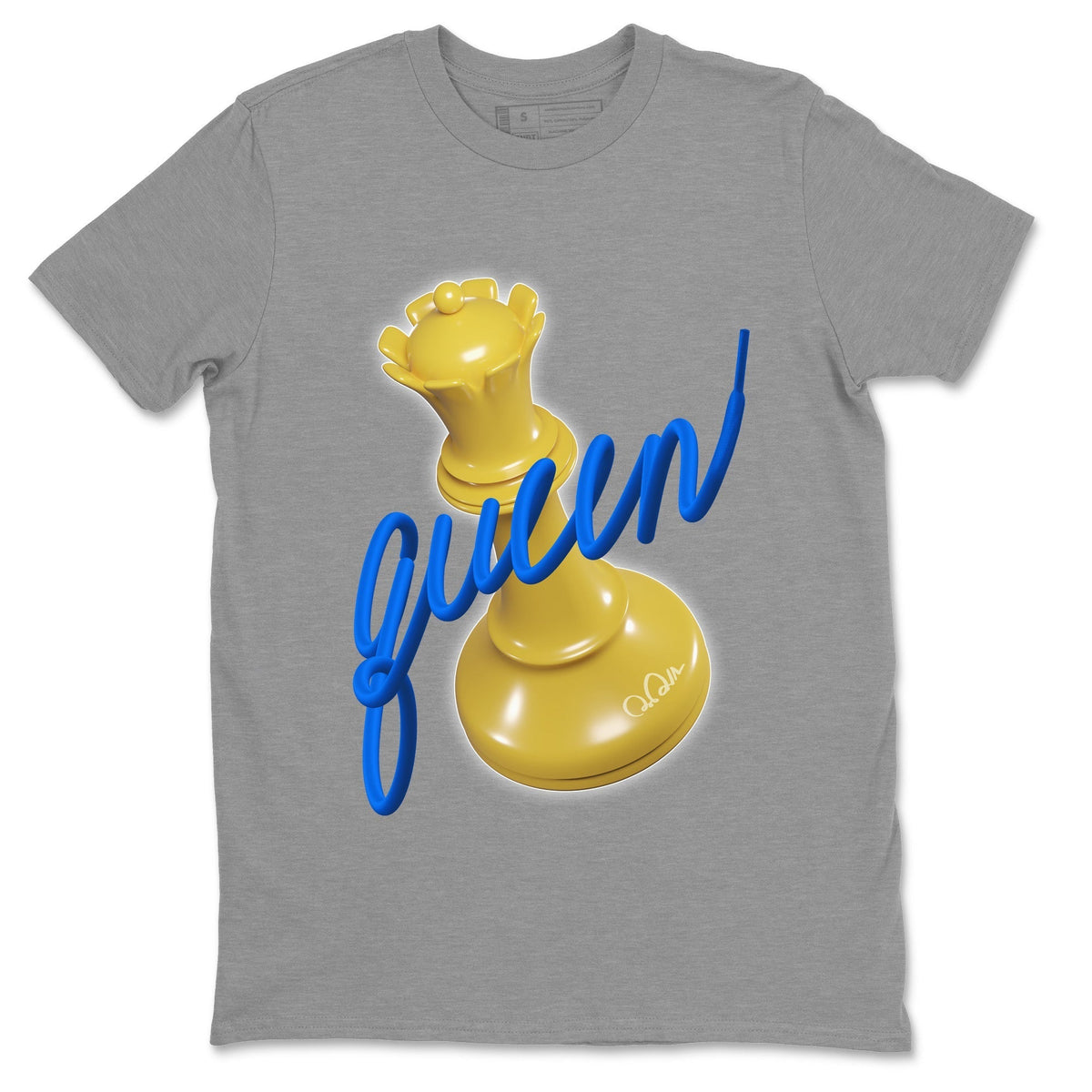 Jordan 1 Game Royal Varsity Maize Sneaker Matching T-Shirt 3D Queen Sneaker Tees Jordan 1 Game Royal Varsity Maize Sneaker Release Tees Crew Neck Tees