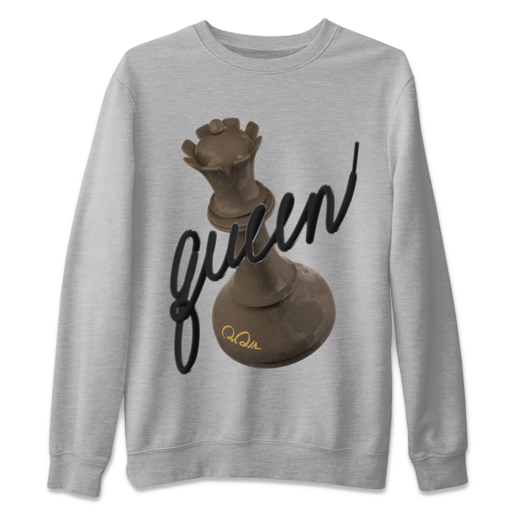 Air Jordan 1 Palomino shirt to match jordans 3D Queen Streetwear Sneaker Shirt AJ1 High Palomino Drip Gear Zone Sneaker Matching Clothing Unisex Heather Grey 2 T-Shirt