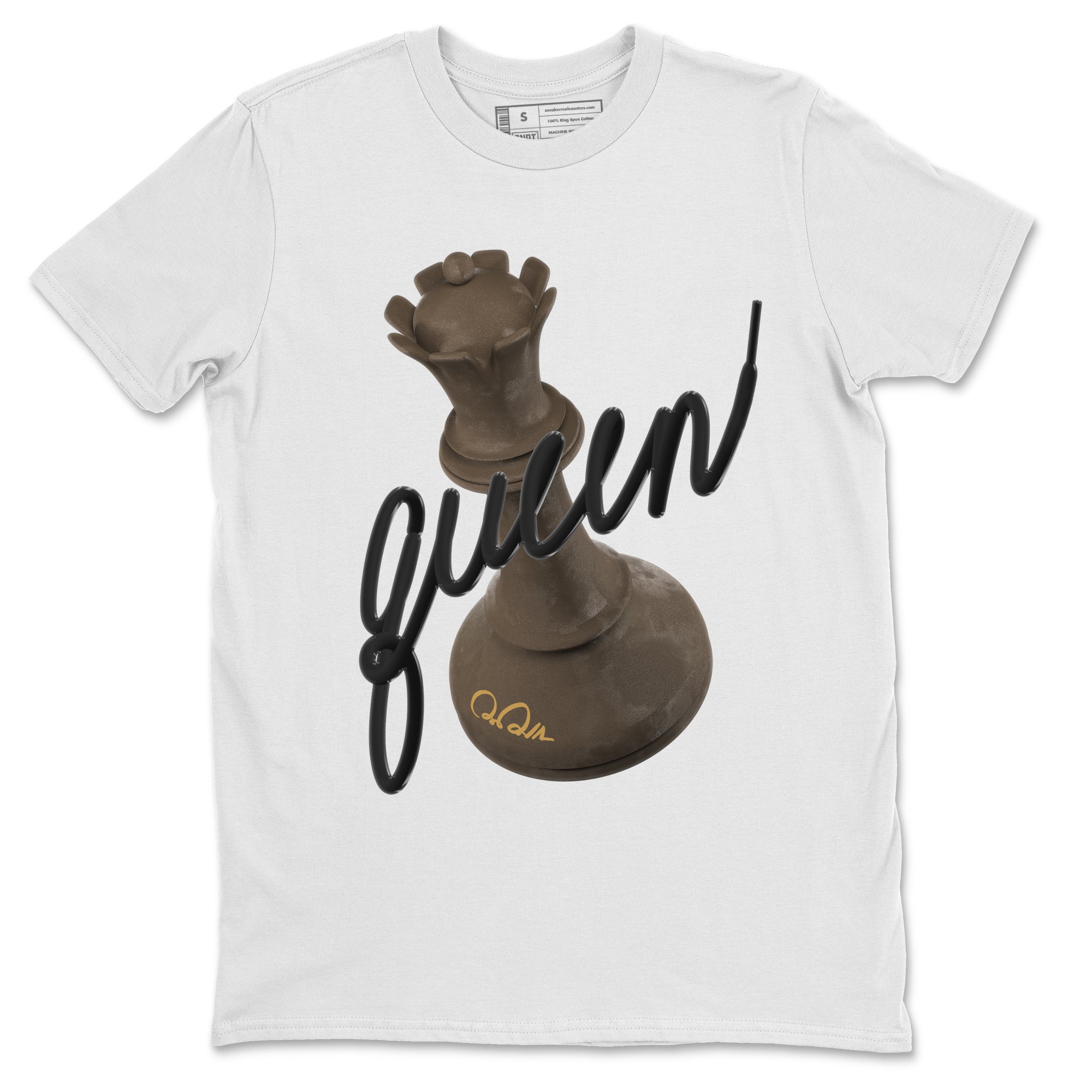 Air Jordan 1 Palomino shirt to match jordans 3D Queen Streetwear Sneaker Shirt AJ1 High Palomino Drip Gear Zone Sneaker Matching Clothing Unisex White 2 T-Shirt