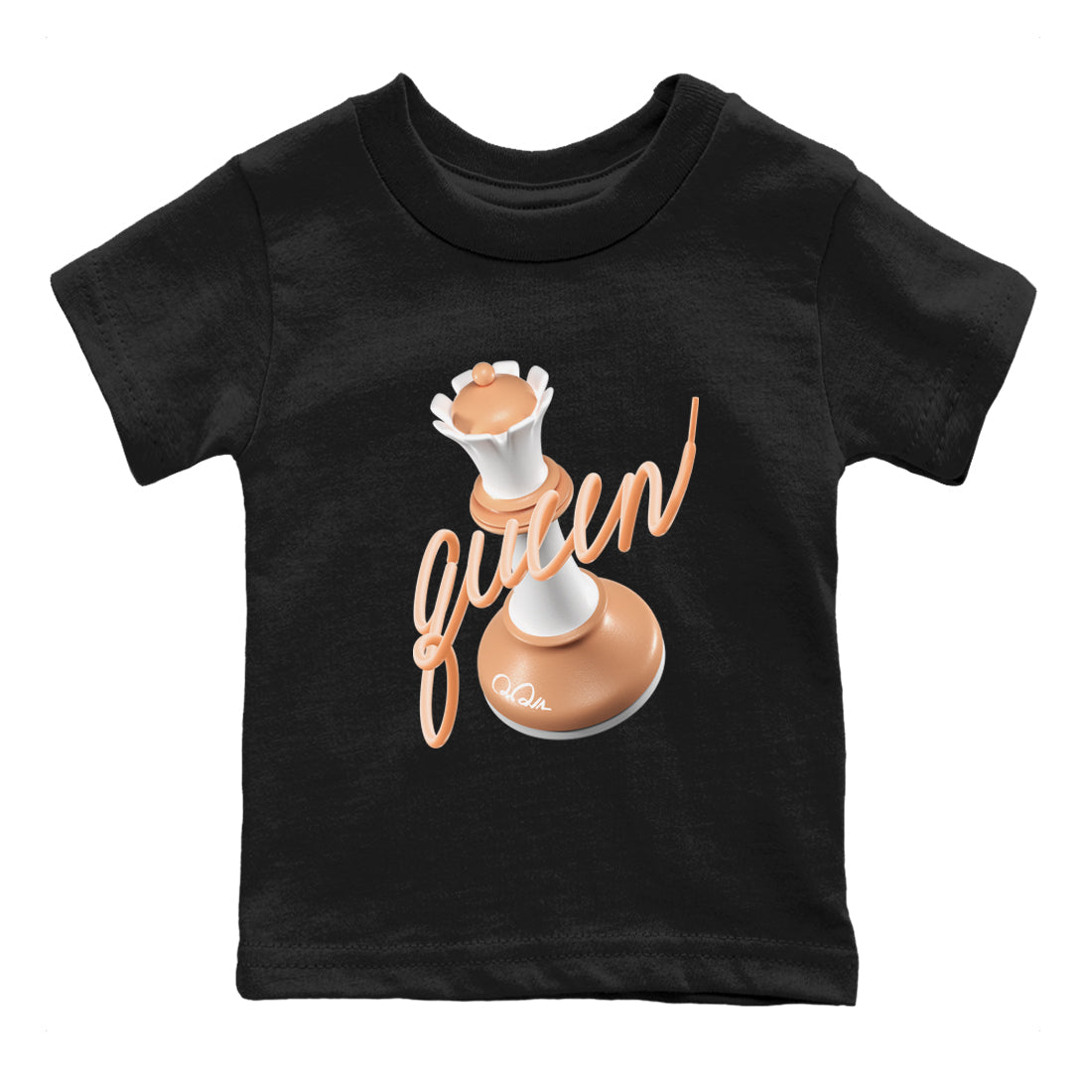 Air Jordan 1 Praline shirt to match jordans 3D Queen Streetwear Sneaker Shirt AJ1Praline Drip Gear Zone Sneaker Matching Clothing Baby Toddler Black 2 T-Shirt