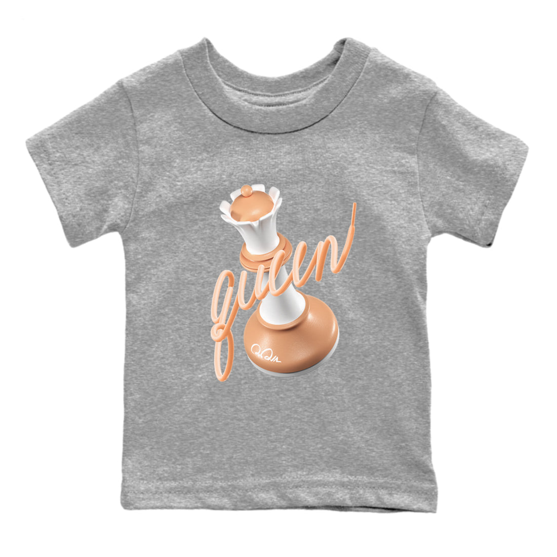 Air Jordan 1 Praline shirt to match jordans 3D Queen Streetwear Sneaker Shirt AJ1Praline Drip Gear Zone Sneaker Matching Clothing Baby Toddler Heather Grey 2 T-Shirt