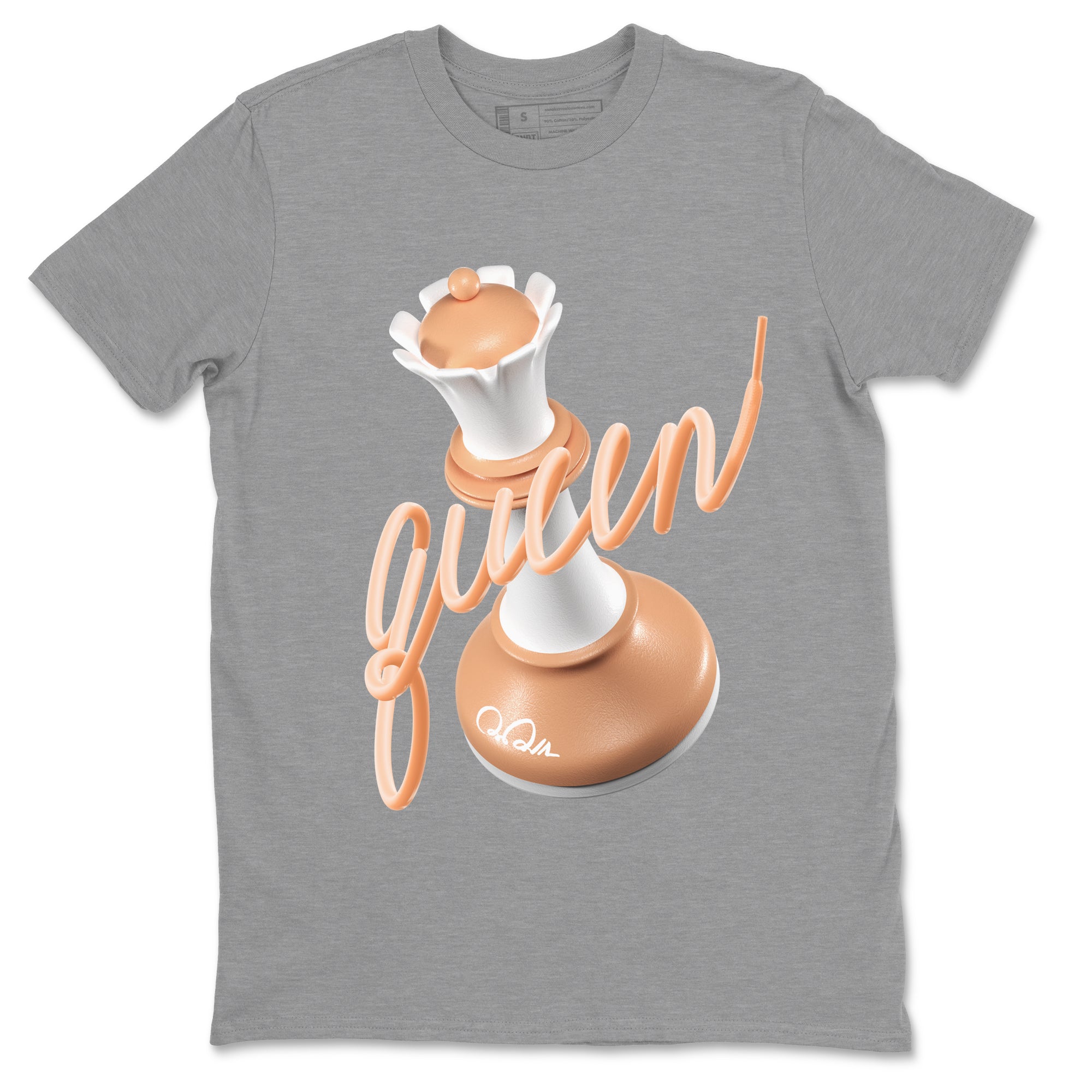 Air Jordan 1 Praline shirt to match jordans 3D Queen Streetwear Sneaker Shirt AJ1Praline Drip Gear Zone Sneaker Matching Clothing Unisex Heather Grey 2 T-Shirt