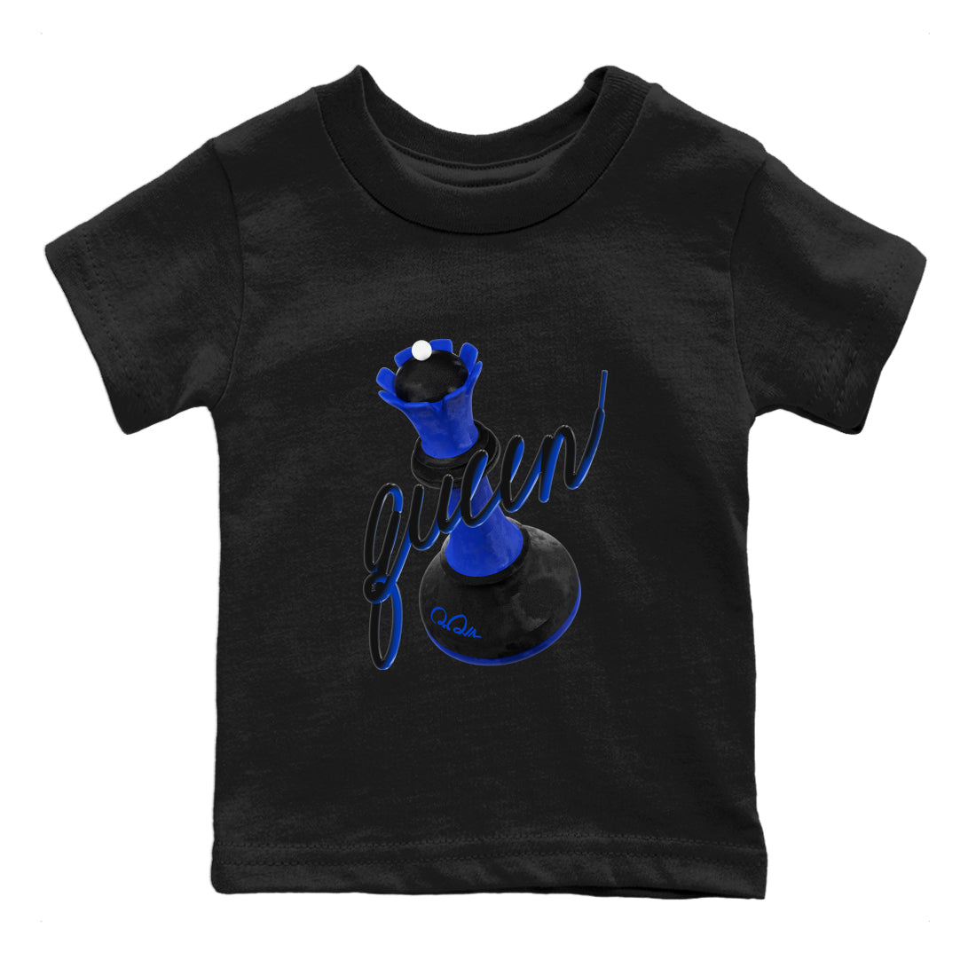 Air Jordan 1 Royal Reimagined shirt to match jordans 3D Queen sneaker tees AJ1 OG HIGH Royal Reimagined Drip Gear Zone Kids Baby Toddler sneaker shirts Black 2 T-Shirt
