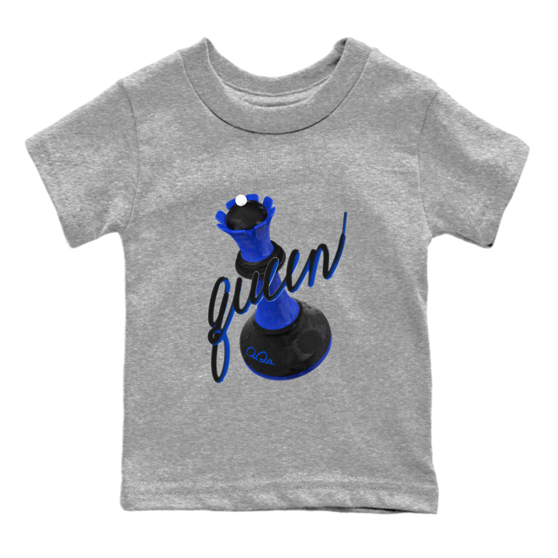 Air Jordan 1 Royal Reimagined shirt to match jordans 3D Queen sneaker tees AJ1 OG HIGH Royal Reimagined Drip Gear Zone Kids Baby Toddler sneaker shirts Heather Grey 2 T-Shirt