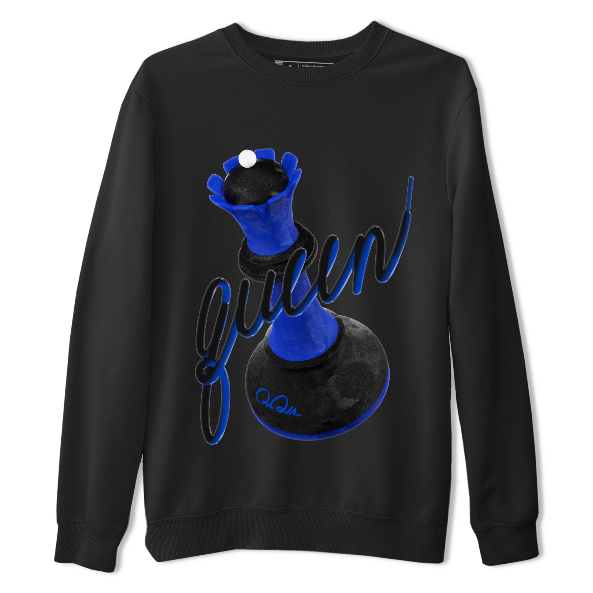 Air Jordan 1 Royal Reimagined shirt to match jordans 3D Queen sneaker tees AJ1 OG HIGH Royal Reimagined Drip Gear Zone Unisex Sneaker Tees and Sneaker Match T-Shirt Black 2 T-Shirt