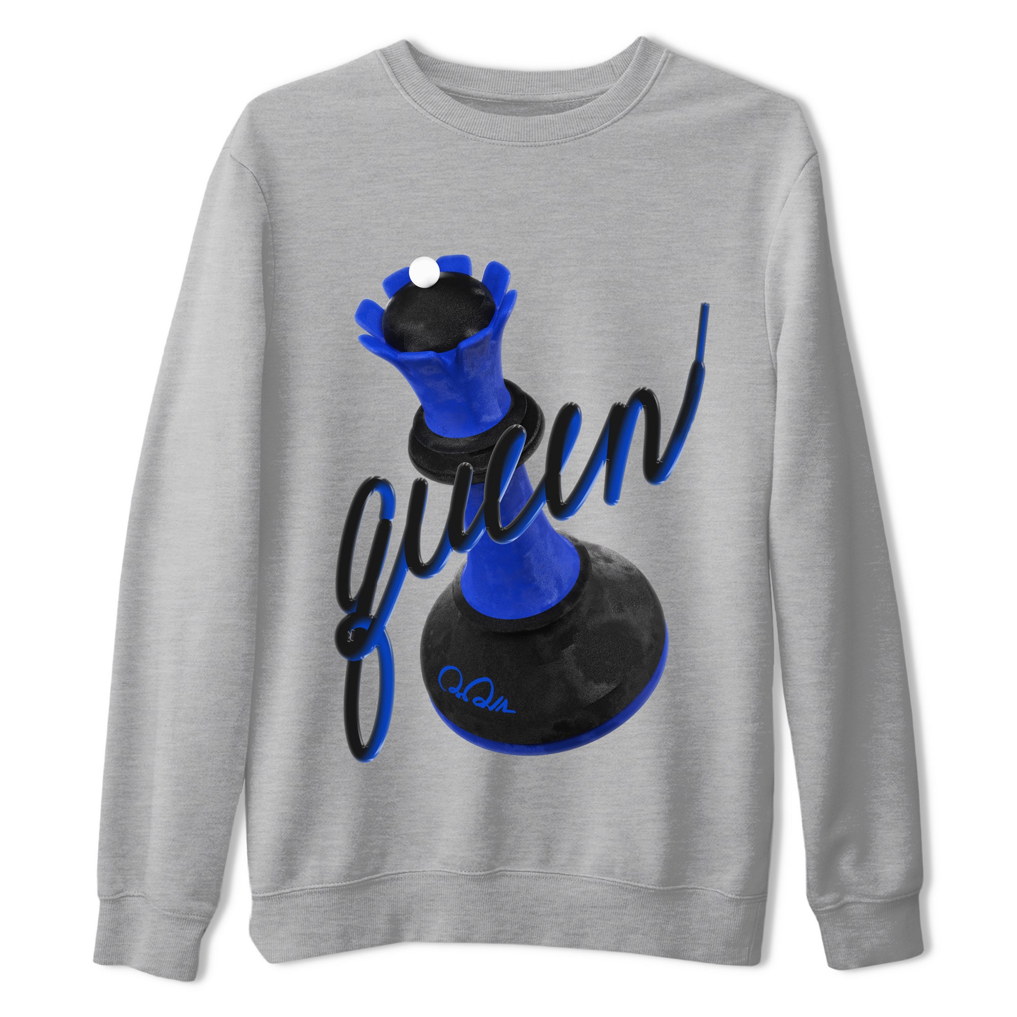 Air Jordan 1 Royal Reimagined shirt to match jordans 3D Queen sneaker tees AJ1 OG HIGH Royal Reimagined Drip Gear Zone Unisex Sneaker Tees and Sneaker Match T-Shirt Heather Grey 2 T-Shirt