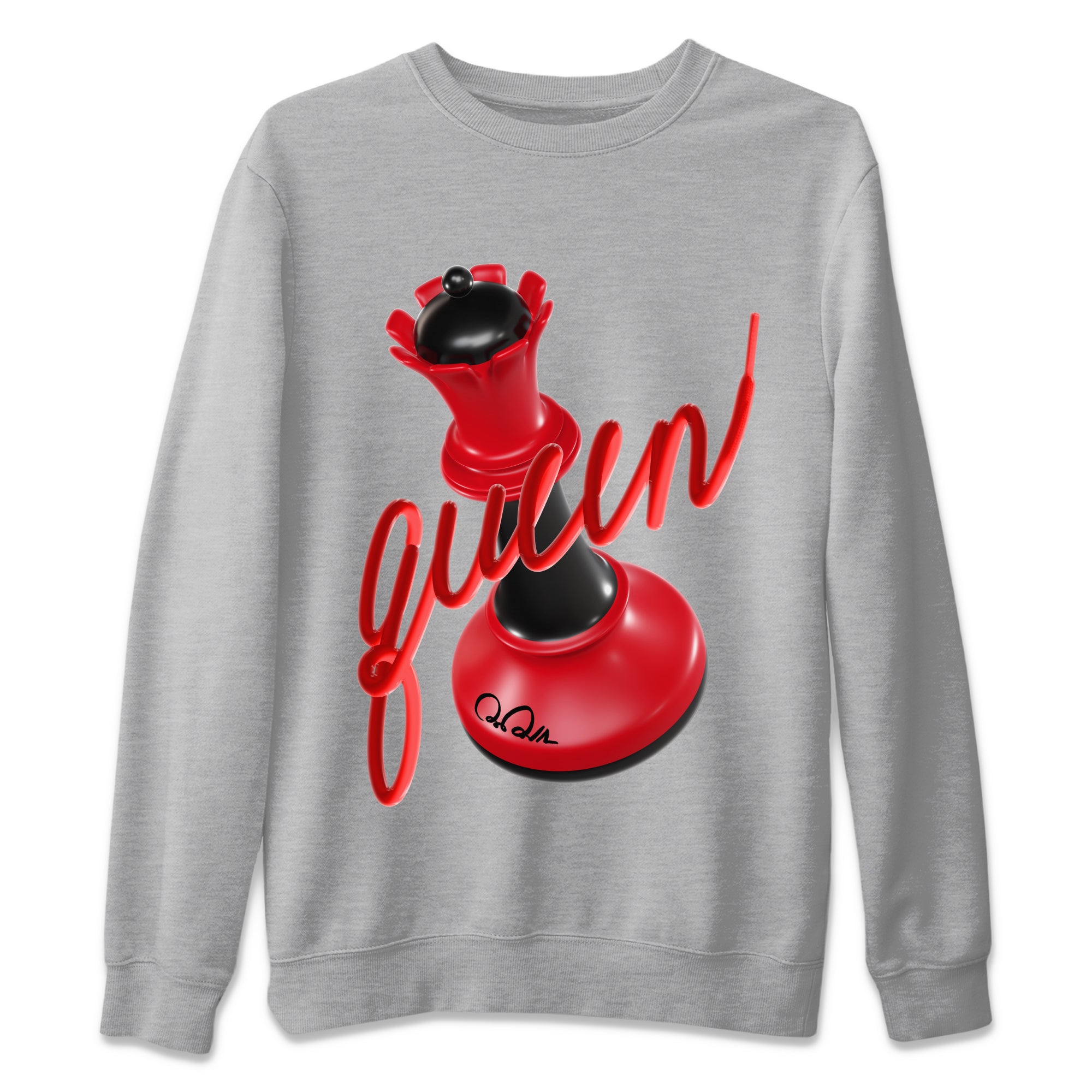 Air Jordan 1 Satin Bred Sneaker Match Tees 3D Queen Streetwear Sneaker Shirt AJ1 Satin Bred Sneaker Release Tees Unisex Shirts Heather Grey 2