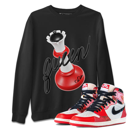 Air Jordan 1 Spider Man Sneaker Match Tees 3D Queen Sneaker Release Tees AJ1 Spider Man Sneaker Release Tees Unisex Shirts Black 1
