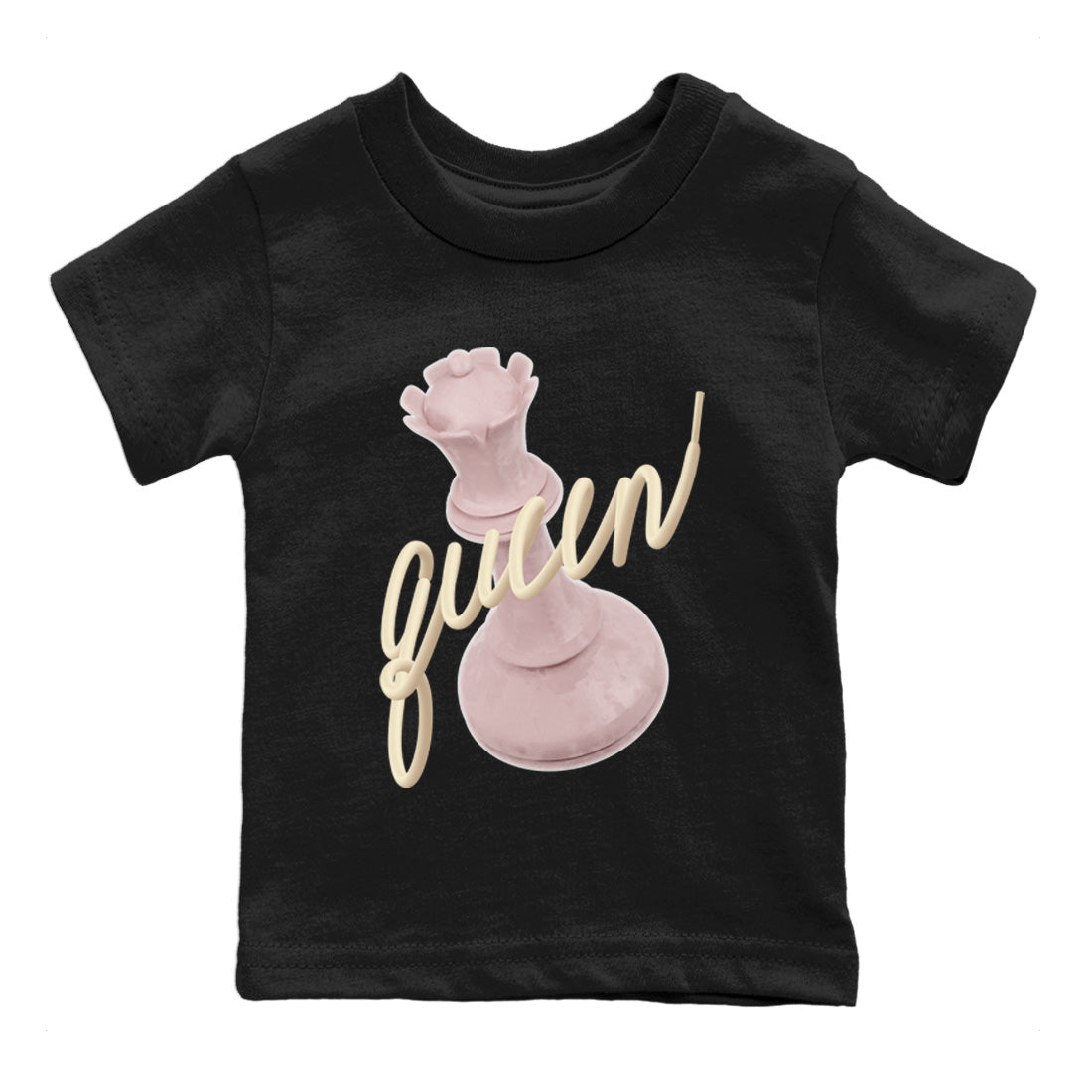 AJ1 Retro High OG Washed Pink Sneaker Match Tees 3D Queen Streetwear Sneaker Shirt AJ1 Retro High OG Washed Pink Sneaker Release Tees Kids Shirts Black 2