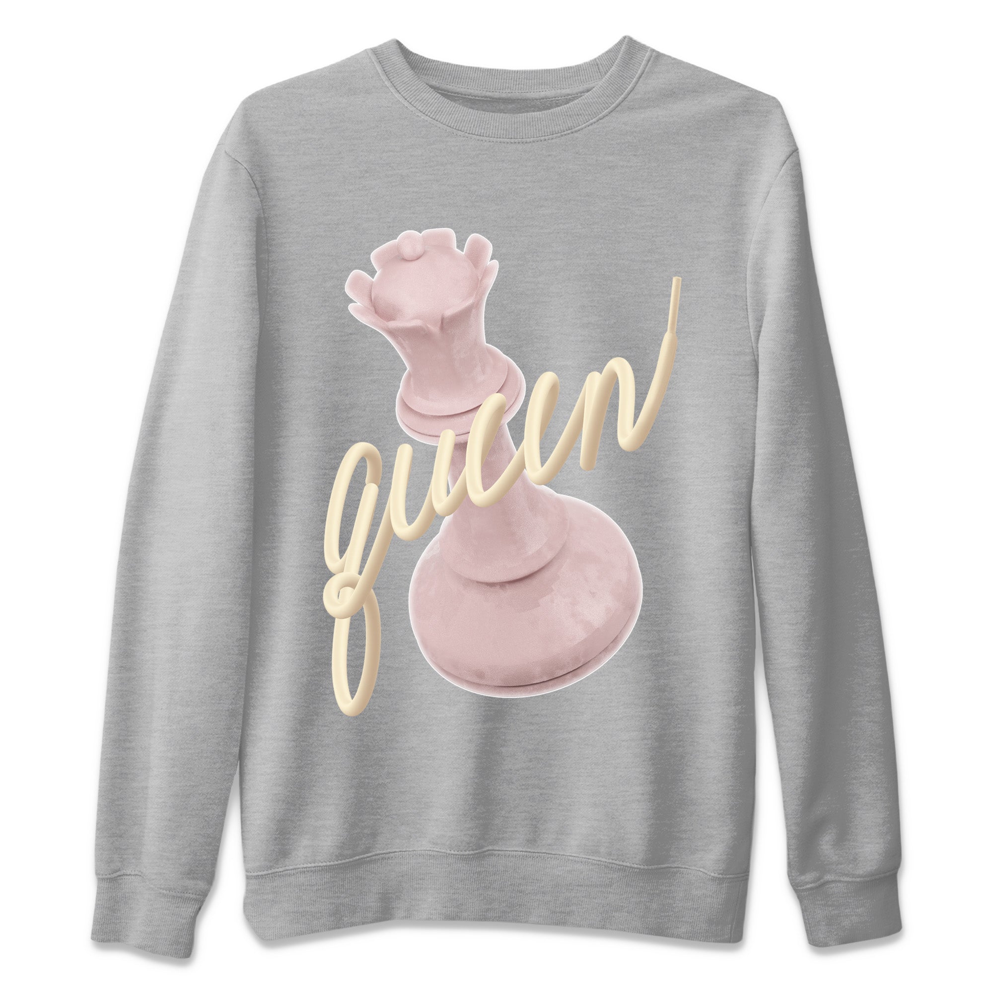 AJ1 Retro High OG Washed Pink Sneaker Match Tees 3D Queen Streetwear Sneaker Shirt AJ1 Retro High OG Washed Pink Sneaker Release Tees Unisex Shirts Heather Grey 2