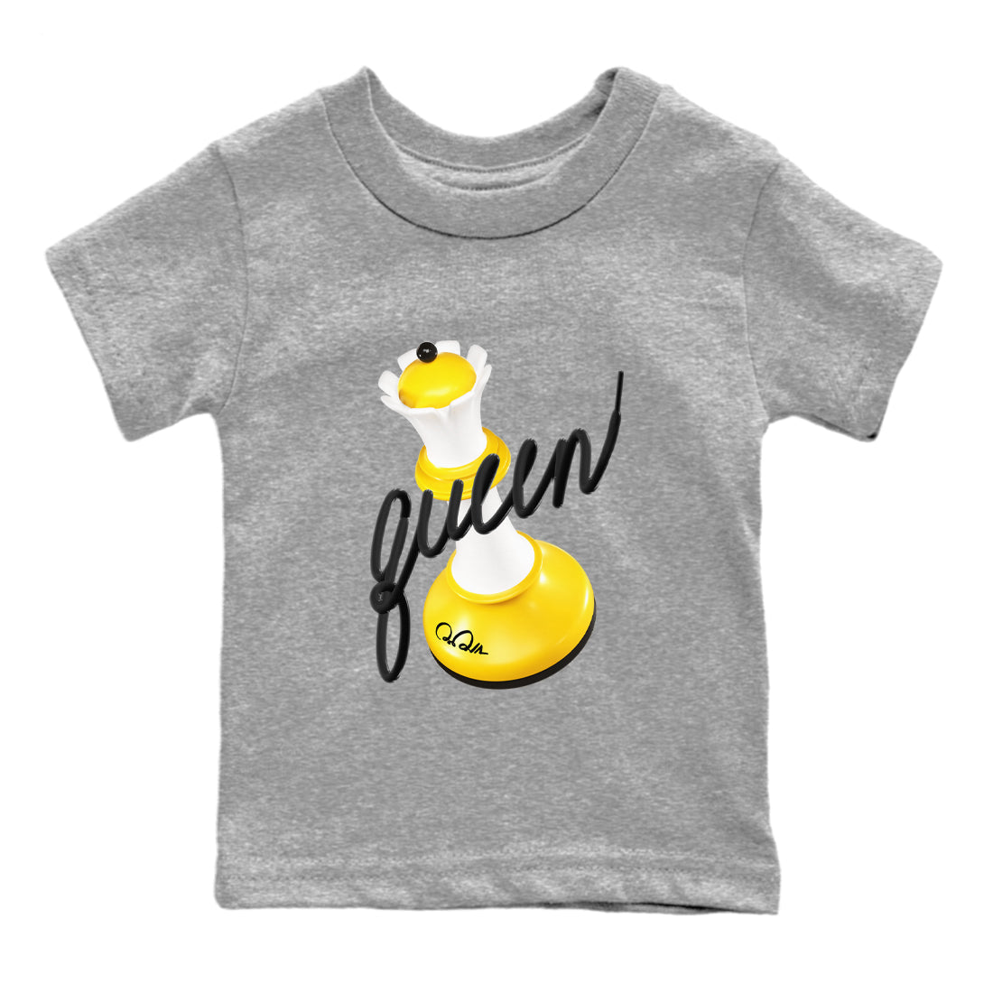 1s Yellow Ochre shirt to match jordans 3D Queen sneaker tees streetwear brand Air Jordan 1 Yellow Ochre Drip Gear Zone Brand baby toddler Heather Grey 2 cotton Shirt