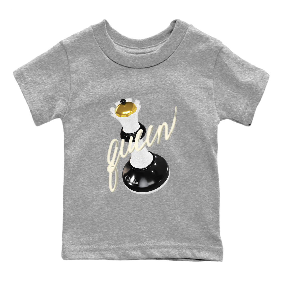 11s Gratitude shirt to match jordans 3D Queen sneaker tees Air Jordan 11 Gratitude Drip Gear Zone Baby Toddler Heather Grey 2 T-Shirt