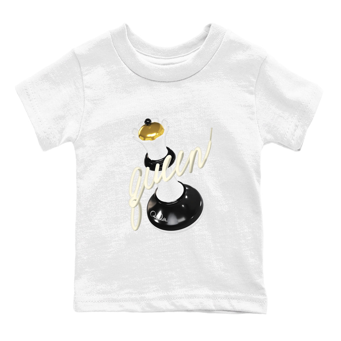 11s Gratitude shirt to match jordans 3D Queen sneaker tees Air Jordan 11 Gratitude Drip Gear Zone Baby Toddler White 2 T-Shirt