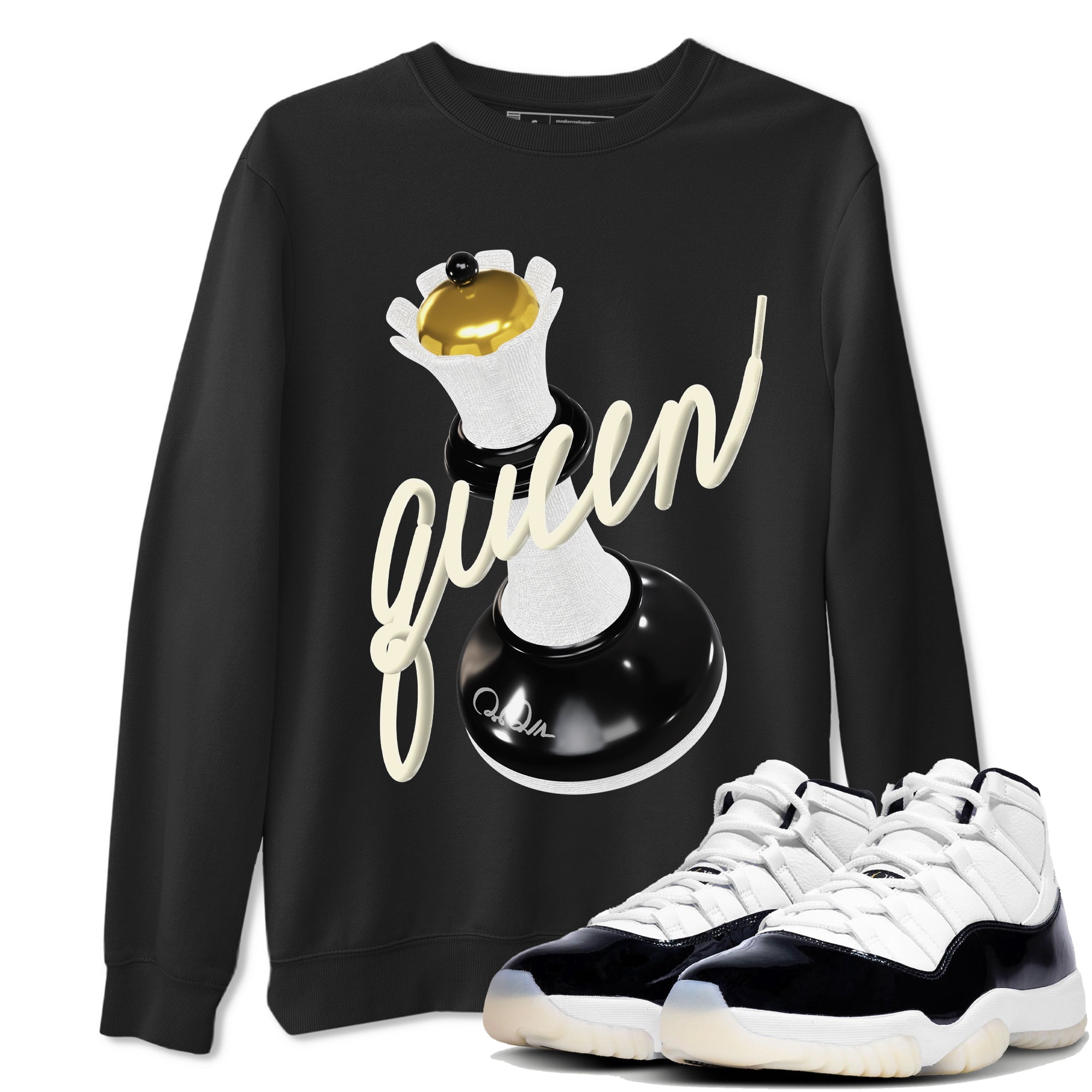 11s Gratitude shirt to match jordans 3D Queen sneaker tees Air Jordan 11 Gratitude Drip Gear Zone Unisex Black 1 T-Shirt