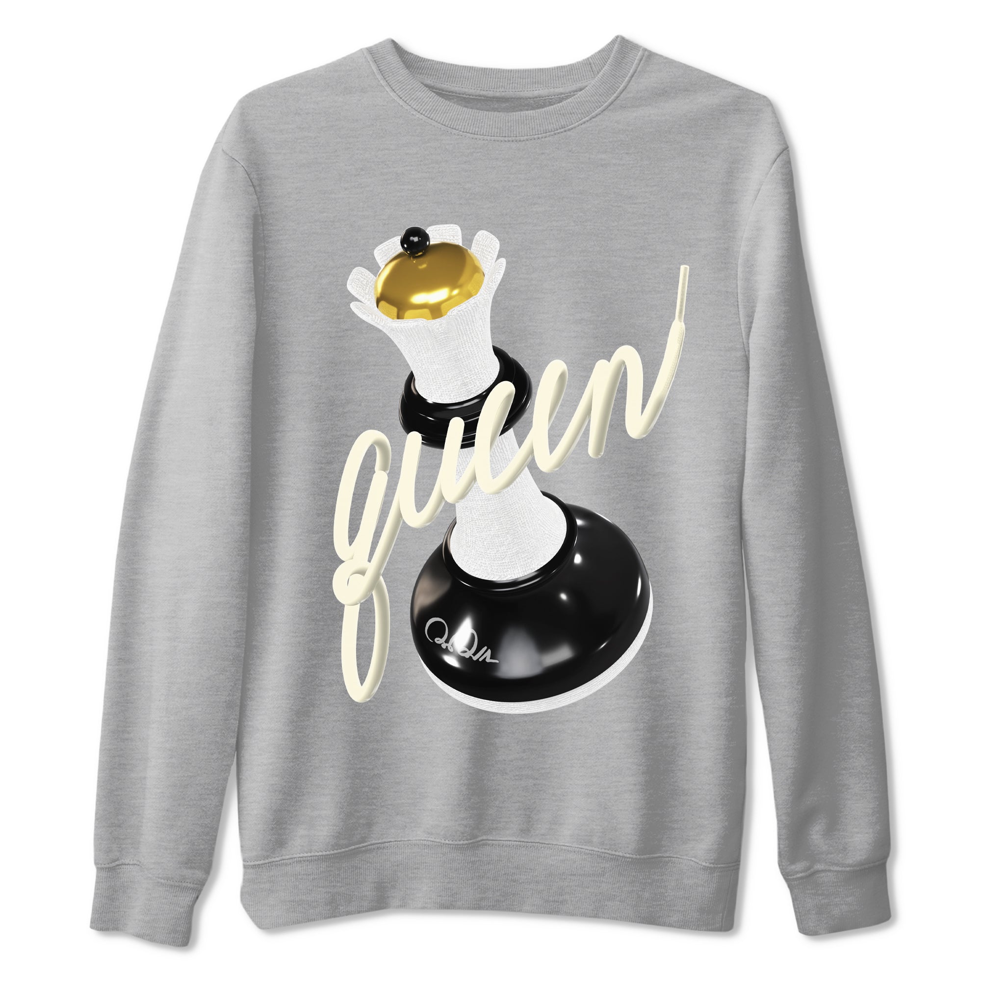 11s Gratitude shirt to match jordans 3D Queen sneaker tees Air Jordan 11 Gratitude Drip Gear Zone Unisex Heather Grey 2 T-Shirt