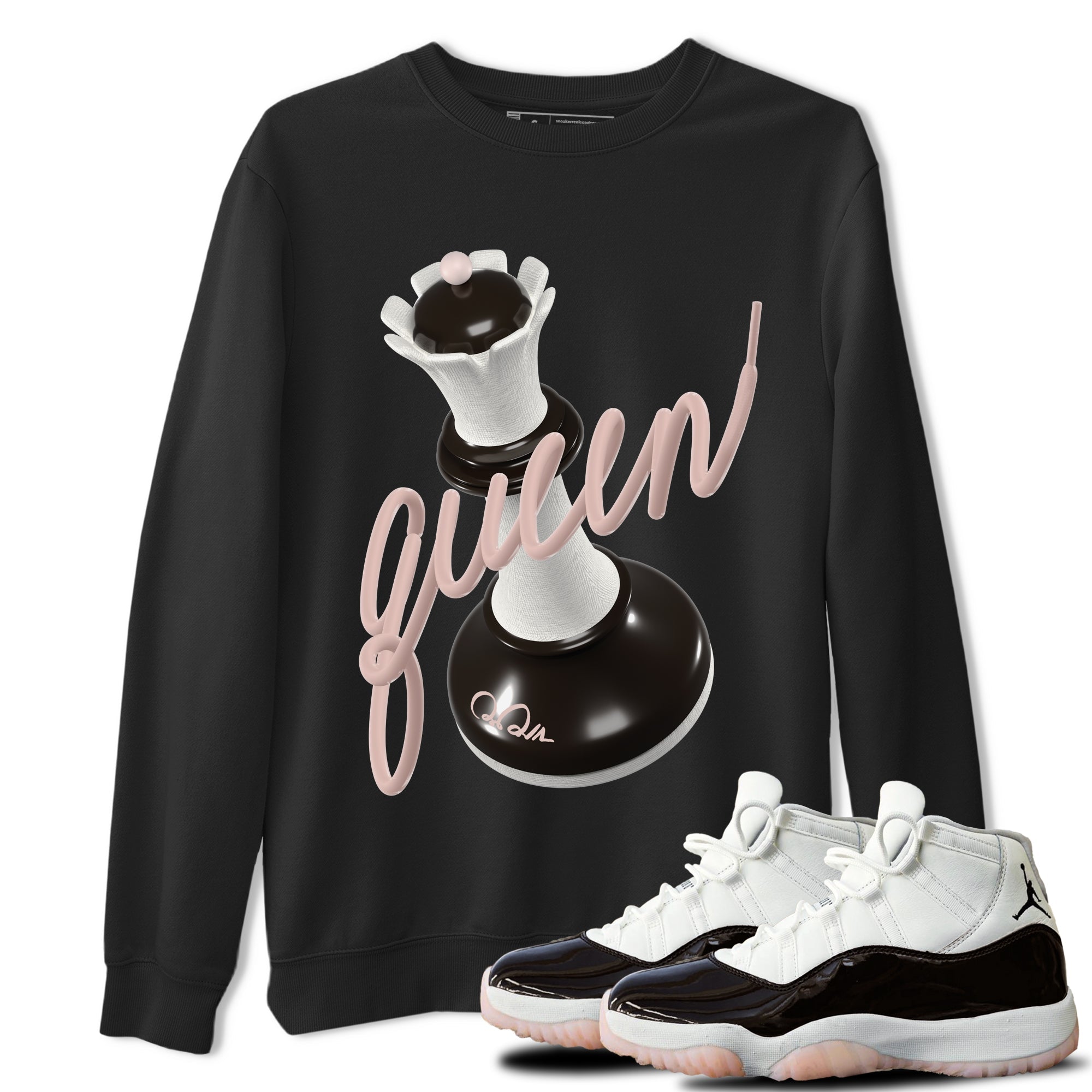 Air Jordan 11 Neapolitan shirt to match jordans 3D Queen sneaker matching t-shirts and clothing AJ11 Neapolitan Drip Gear Zone Cotton Casual Unisex Black 1 T-Shirt