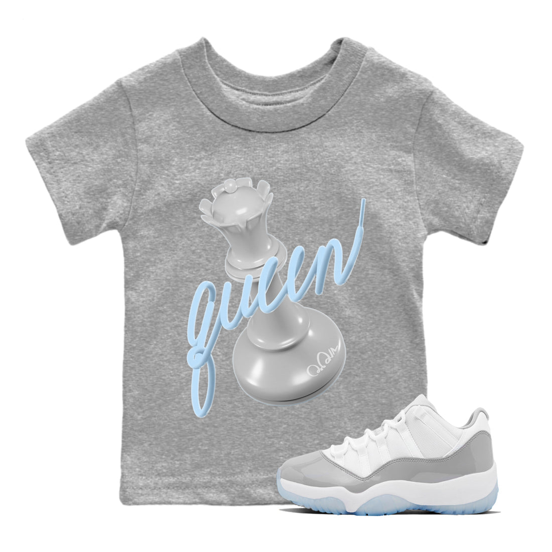 Air Jordan 11 White Cement 3D Queen Baby and Kids Streetwear Sneaker Shirt Air Jordan 11 Cement Grey Kids Streetwear Sneaker Shirt Size Chart