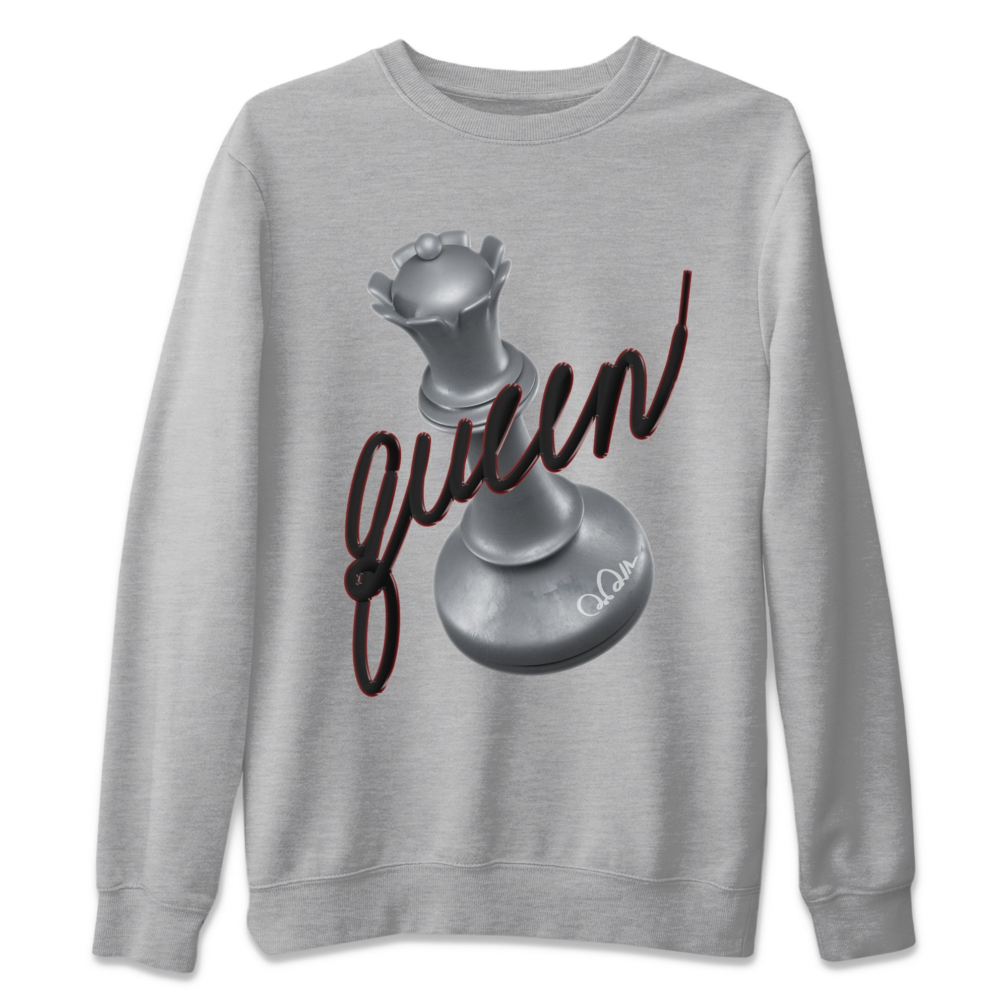 Air Jordan 14 Metallic Silver Sneaker Match Tees 3D Queen Streetwear Sneaker Shirt AJ14 Metallic Silver Sneaker Release Tees Unisex Shirts Heather Grey 2