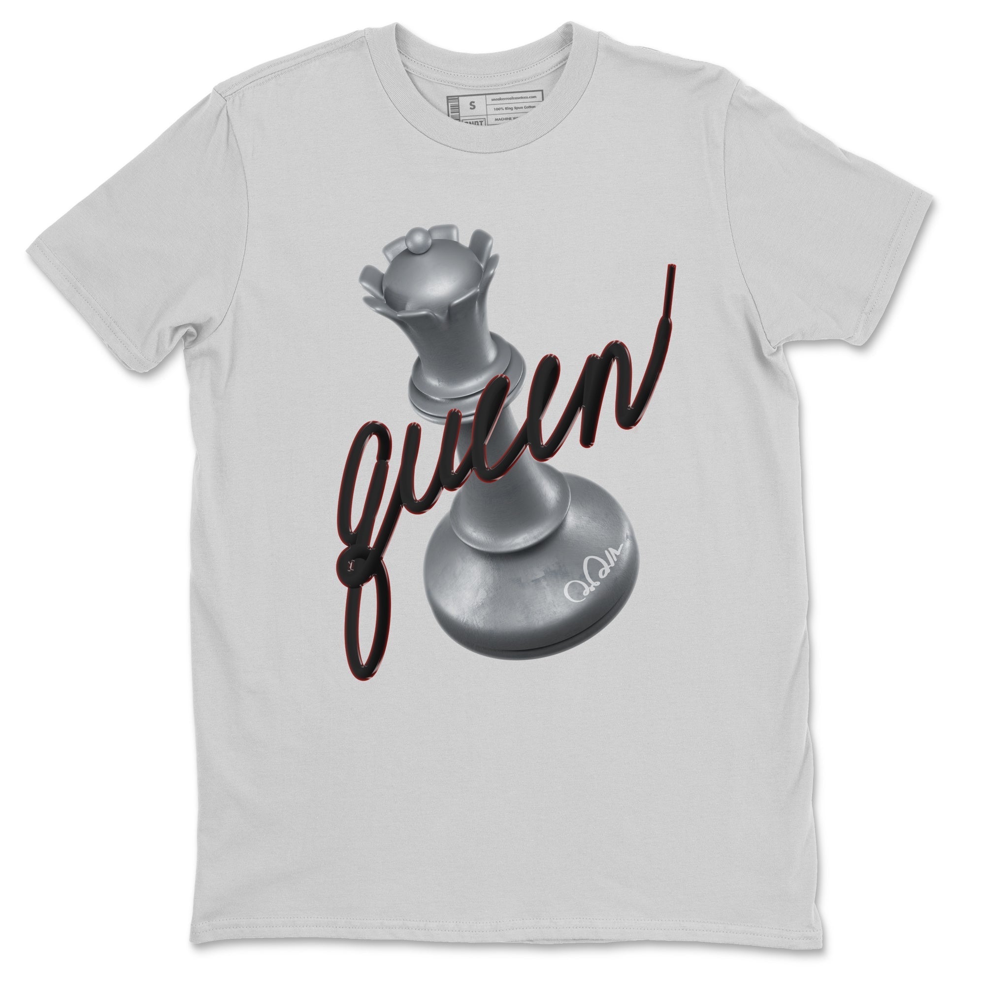 Air Jordan 14 Metallic Silver Sneaker Match Tees 3D Queen Streetwear Sneaker Shirt AJ14 Metallic Silver Sneaker Release Tees Unisex Shirts Silver 2