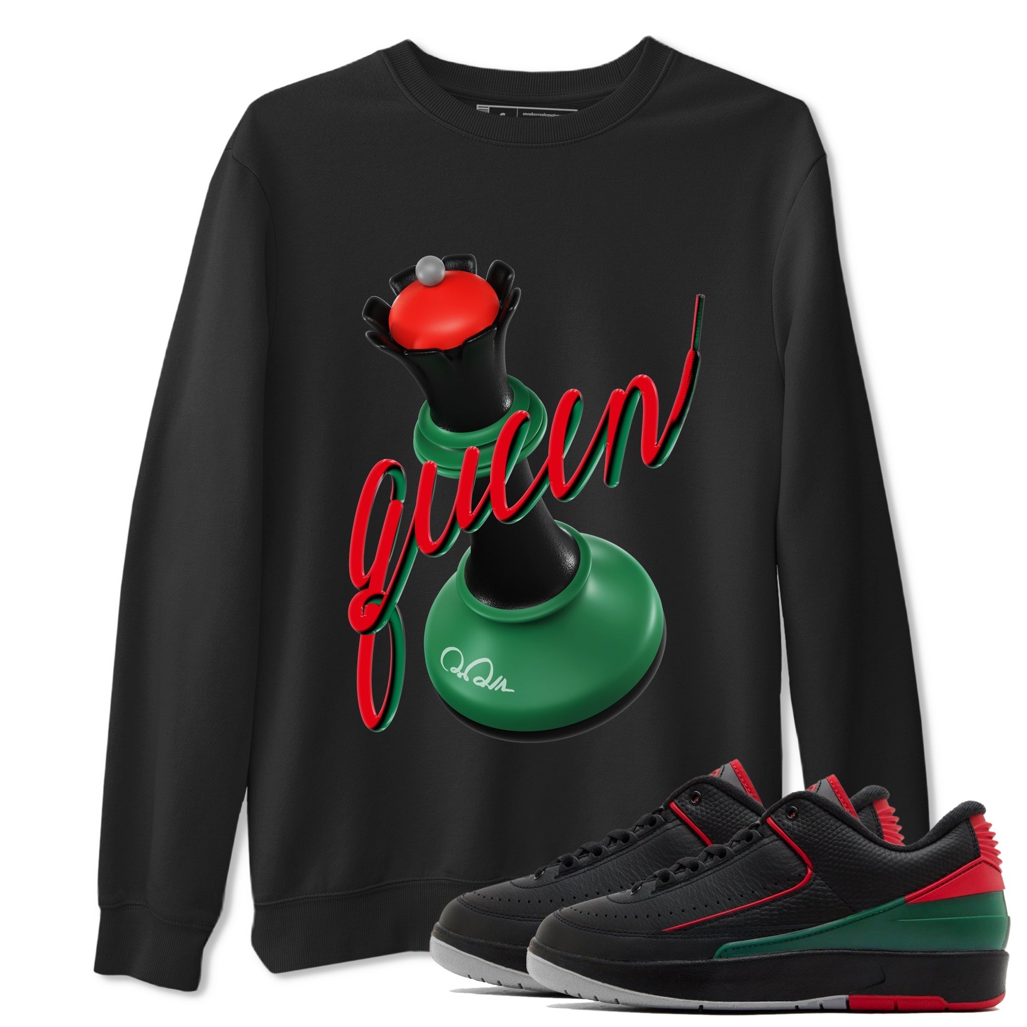 Jordan 2 Low Christmas X-mas Holiday special gift shirt to match jordans 3D Queen sneaker tees Air Jordan 2 Christmas Drip Gear Zone Unisex Black 1 T-Shirt