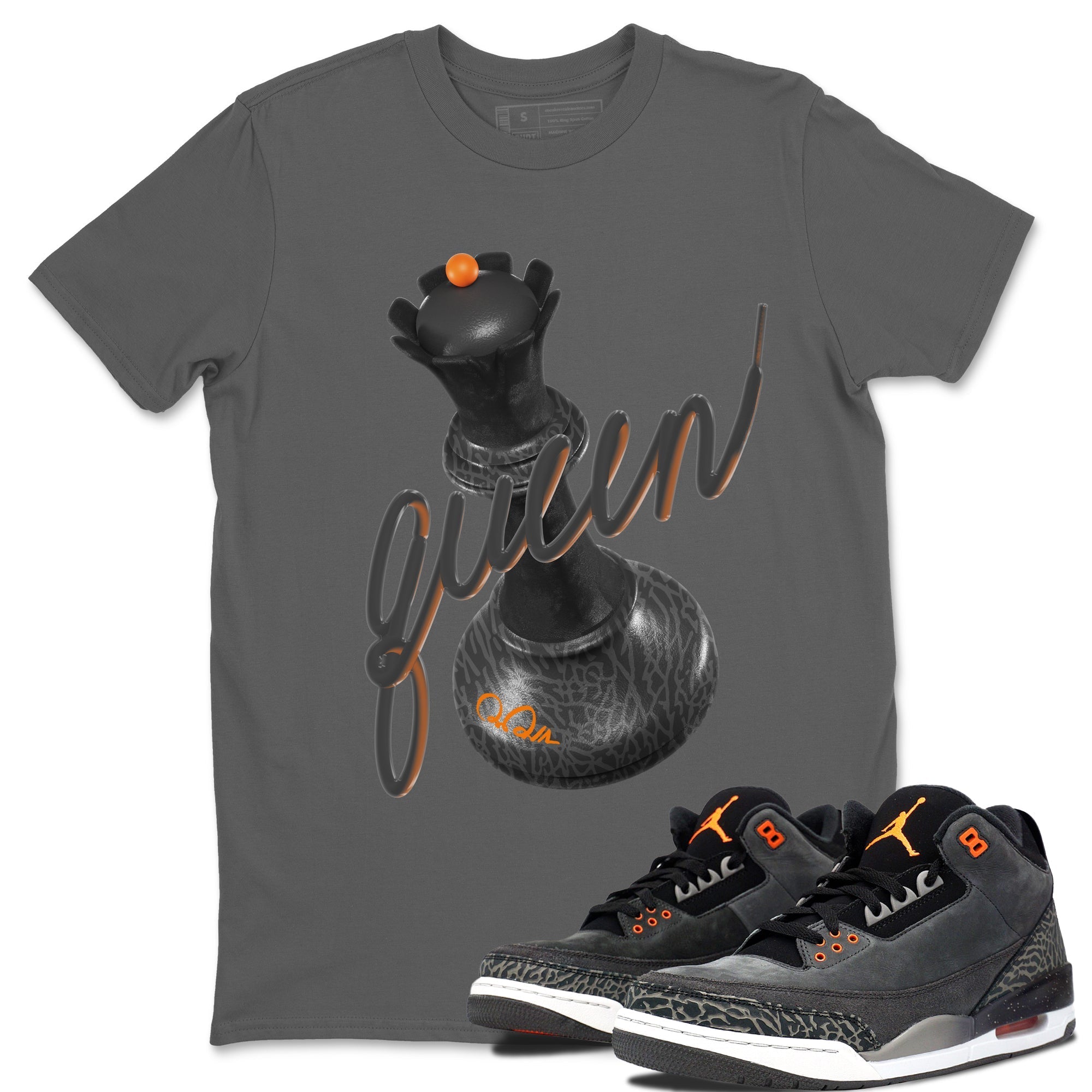 Air Jordan 3 Fear shirt to match jordans 3D Queen sneaker tees AJ3 Fear Drip Gear Zone Unisex Cool Grey 1 T-Shirt