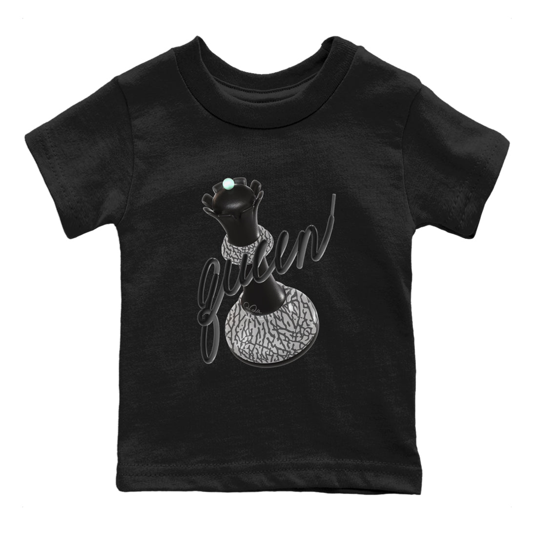3s Green Glow shirt to match jordans 3D Queen sneaker tees Air Jordan 3 Green Glow Drip Gear Zone baby toddler Black 2 cotton Shirt