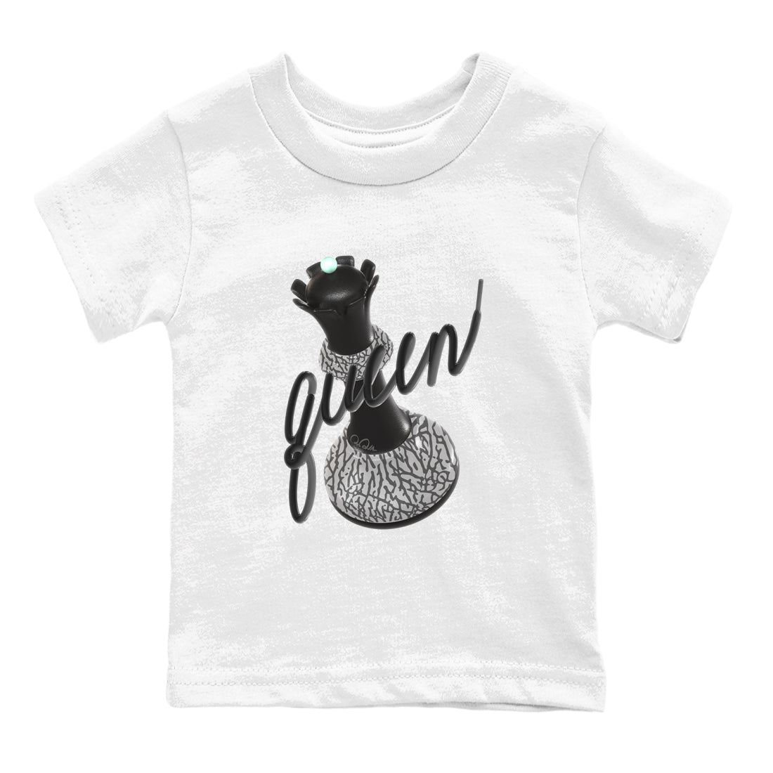 3s Green Glow shirt to match jordans 3D Queen sneaker tees Air Jordan 3 Green Glow Drip Gear Zone baby toddler White 2 cotton Shirt