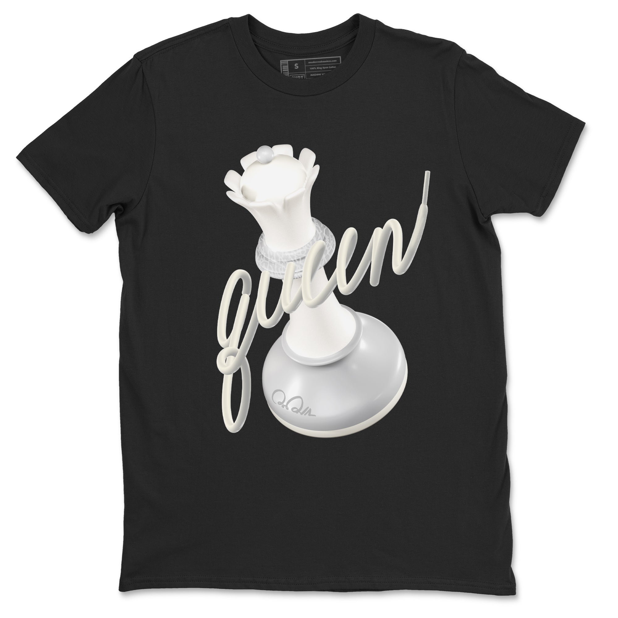 3s Ivory shirt to match jordans 3D Queen sneaker tees Air Jordan 3 Ivory Drip Gear Zone unisex cotton Black 2 crew neck shirt