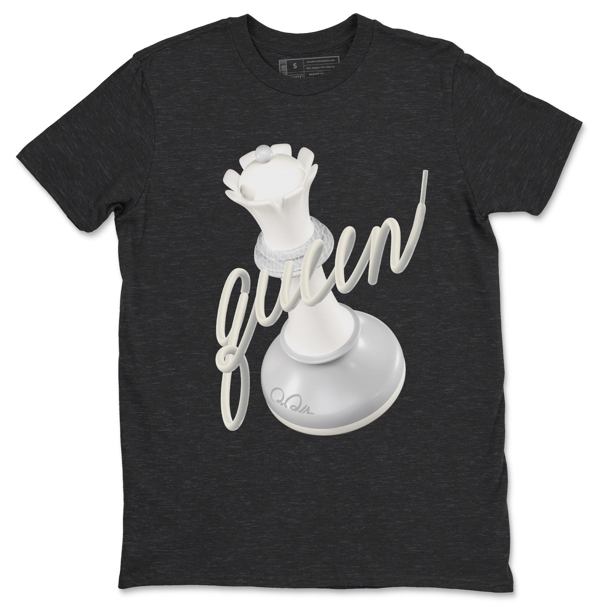3s Ivory shirt to match jordans 3D Queen sneaker tees Air Jordan 3 Ivory Drip Gear Zone unisex cotton Charcoal Heather 2 crew neck shirt