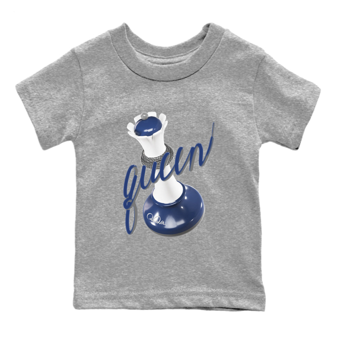 3s Midnight Navy shirt to match jordans 3D Queen sneaker match t-shirt AJ3 Midnight Navy Drip Gear Zone baby toddler Heather Grey 2 Crew Neck T-Shirt