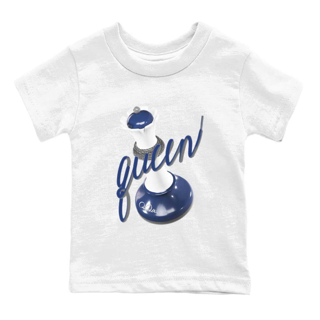 3s Midnight Navy shirt to match jordans 3D Queen sneaker match t-shirt AJ3 Midnight Navy Drip Gear Zone baby toddler White 2 Crew Neck T-Shirt
