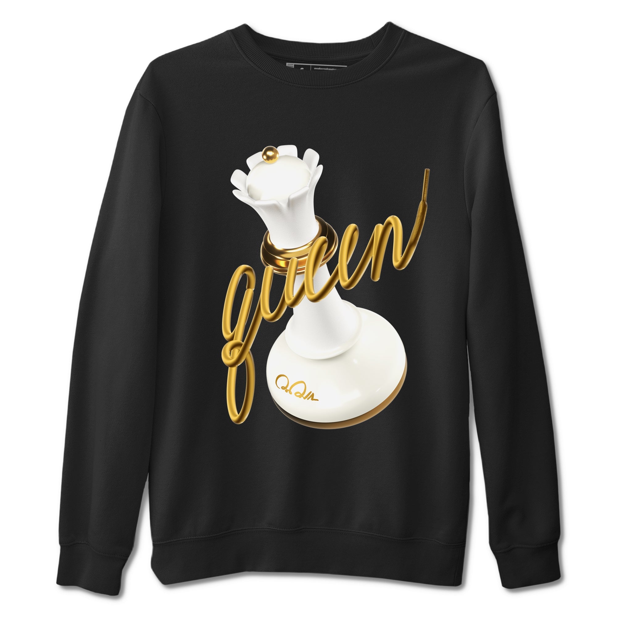 4s Sail 2024 shirt to match jordans 3D Queen sneaker tees Air Jordan 4 Sail 2024 Drip Gear Zone unisex cotton Black 2 crew neck shirt