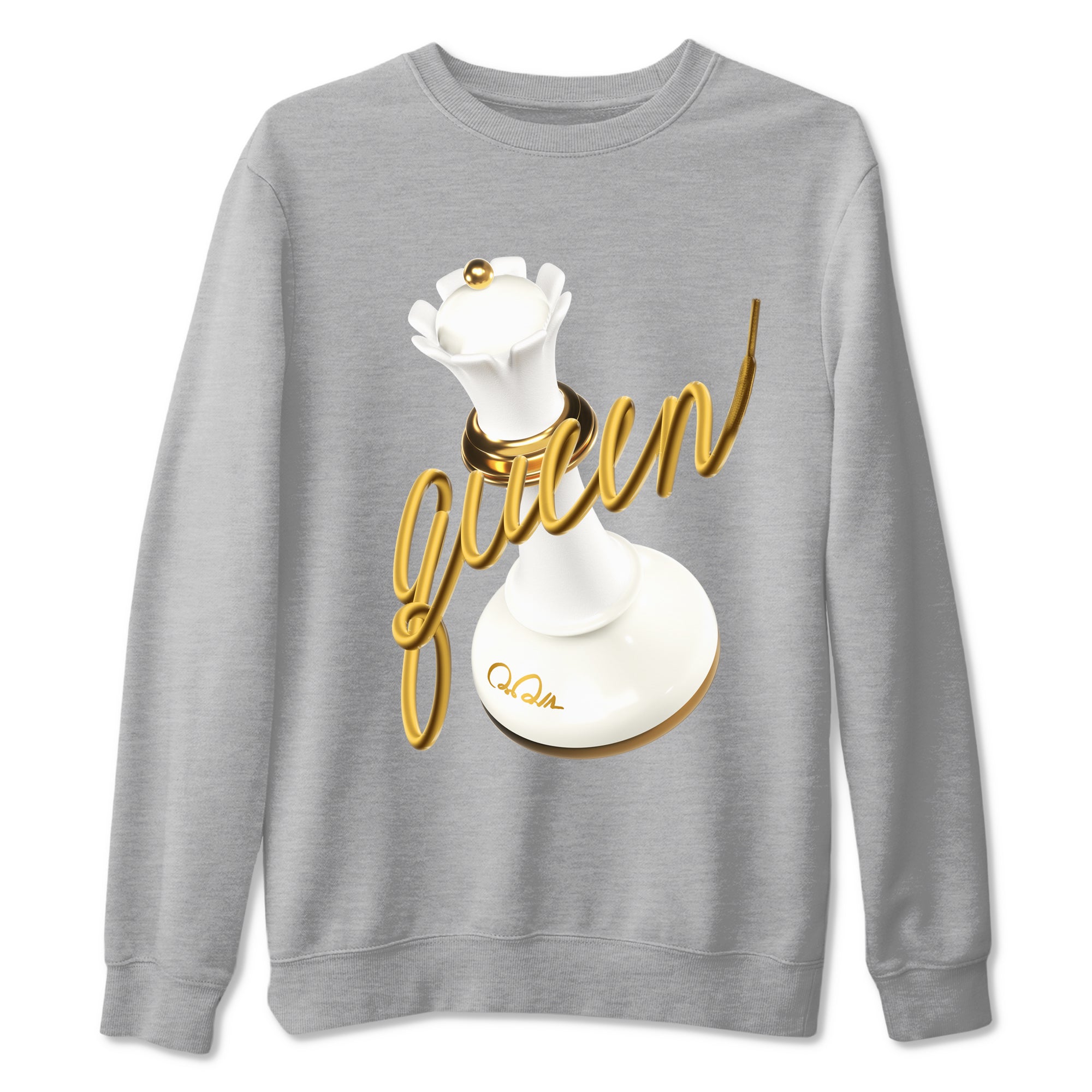4s Sail 2024 shirt to match jordans 3D Queen sneaker tees Air Jordan 4 Sail 2024 Drip Gear Zone unisex cotton Heather Grey 2 crew neck shirt