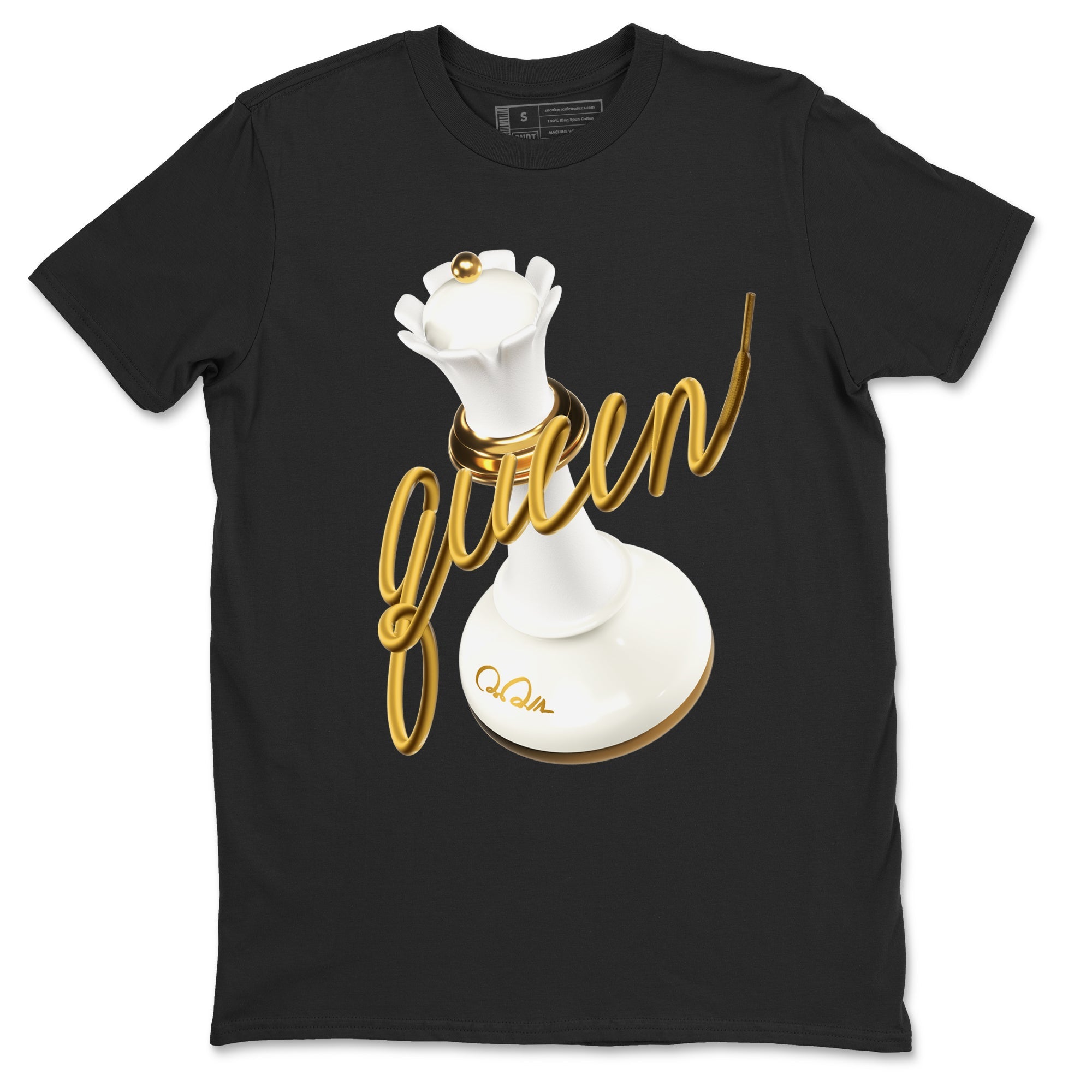 4s Sail 2024 shirt to match jordans 3D Queen sneaker tees Air Jordan 4 Sail 2024 Drip Gear Zone unisex cotton Black 2 crew neck shirt
