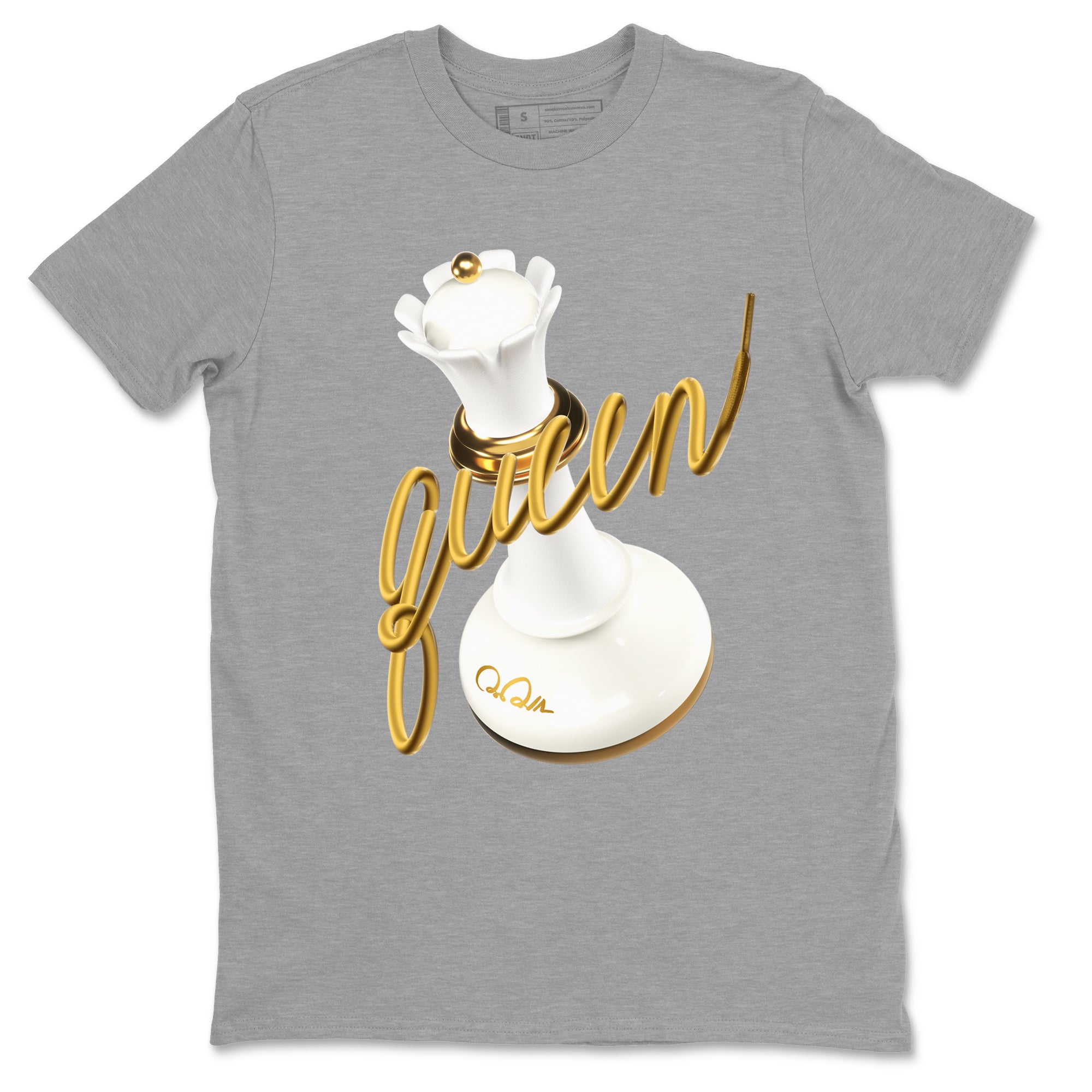 4s Sail 2024 shirt to match jordans 3D Queen sneaker tees Air Jordan 4 Sail 2024 Drip Gear Zone unisex cotton Heather Grey 2 crew neck shirt