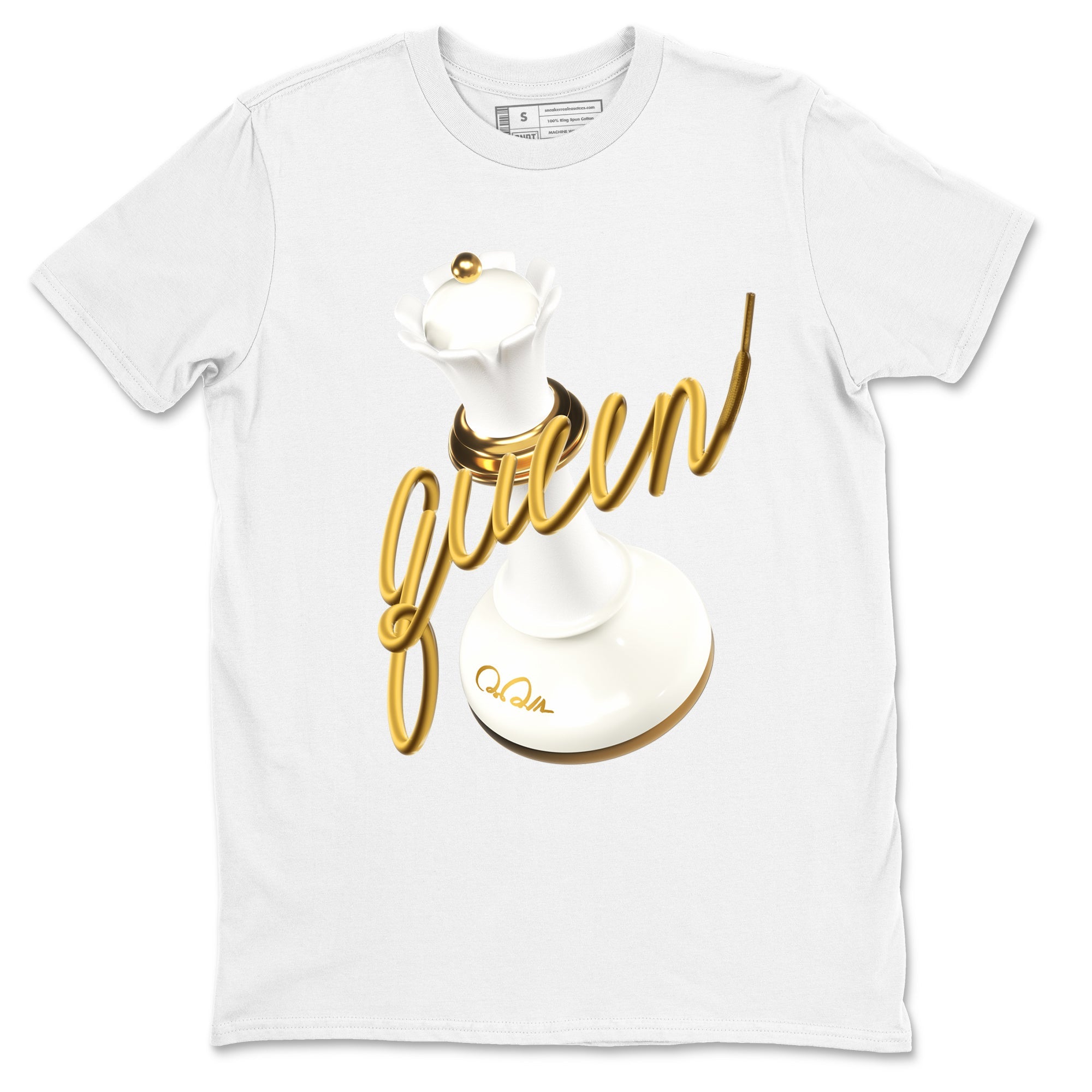 4s Sail 2024 shirt to match jordans 3D Queen sneaker tees Air Jordan 4 Sail 2024 Drip Gear Zone unisex cotton White 2 crew neck shirt